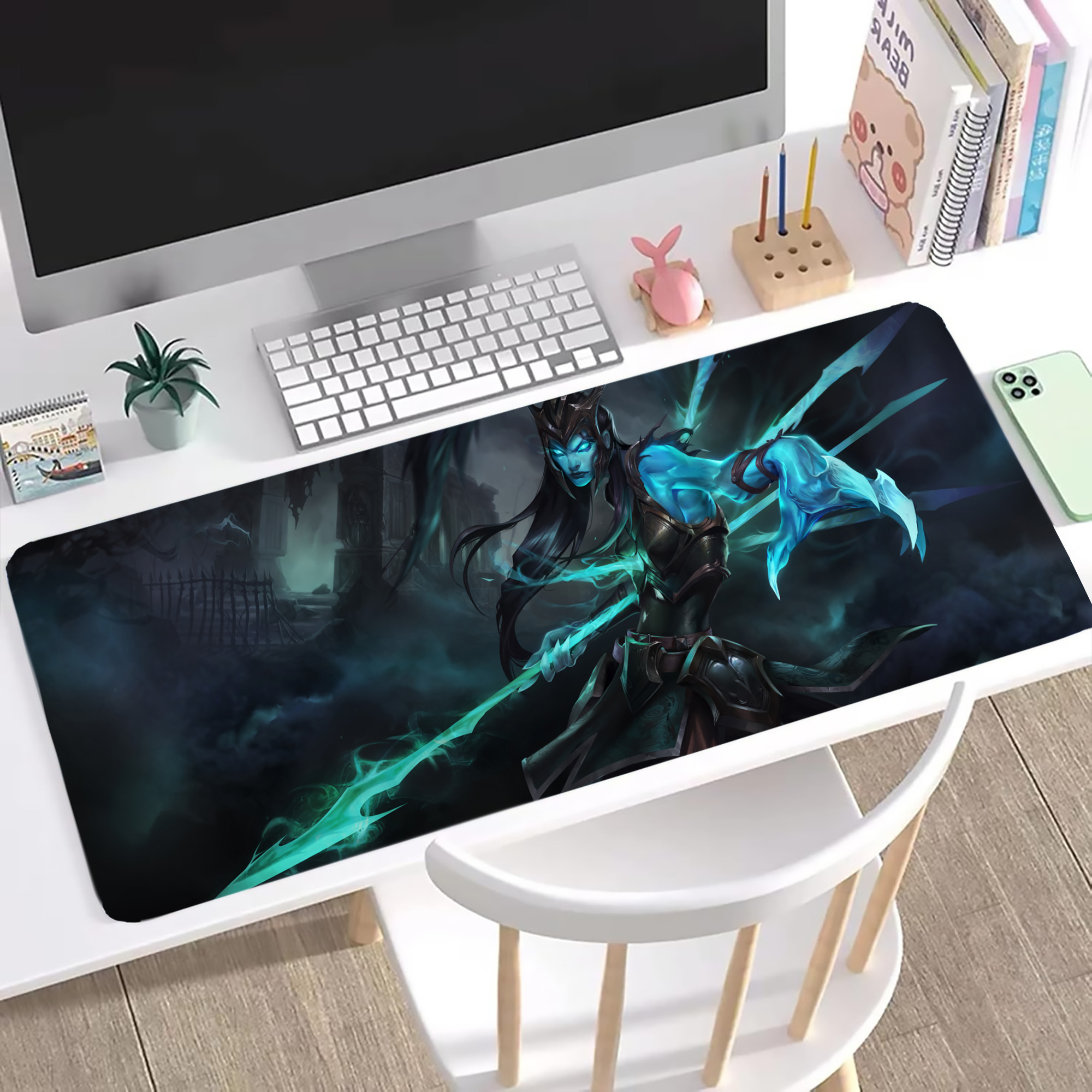 （画像用） リーグ・オブ・レジェンド League of Legends LOL ステッチ加工 大判デスクマット／滑り止めマウスパッド