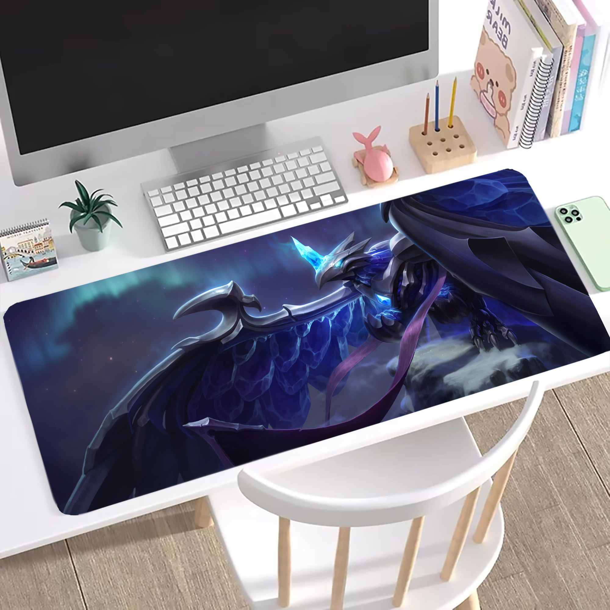 （画像用） リーグ・オブ・レジェンド League of Legends LOL ステッチ加工 大判デスクマット／滑り止めマウスパッド