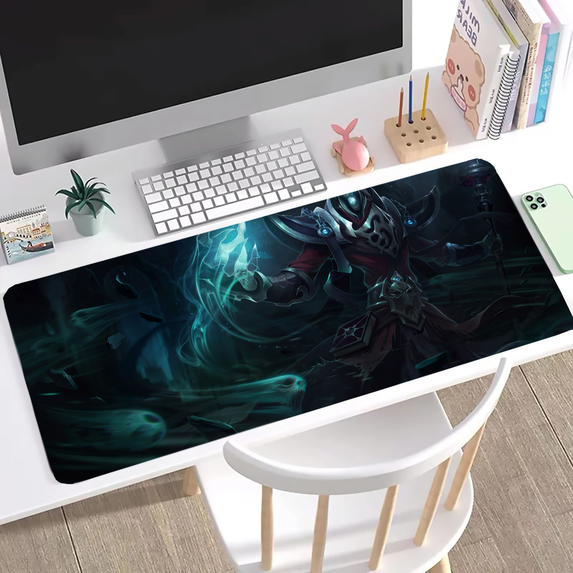 （画像用） リーグ・オブ・レジェンド League of Legends LOL ステッチ加工 大判デスクマット／滑り止めマウスパッド