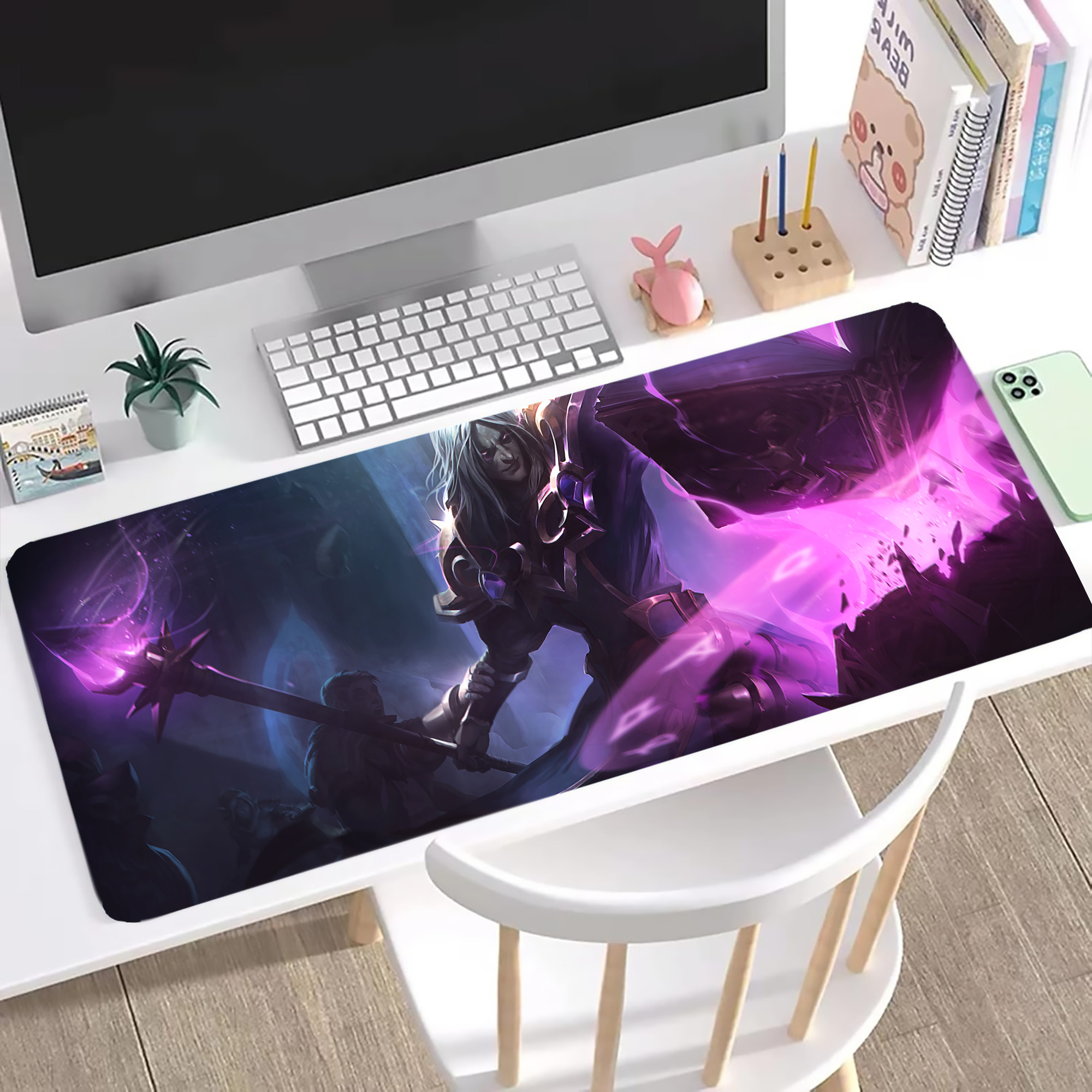 （画像用） リーグ・オブ・レジェンド League of Legends LOL ステッチ加工 大判デスクマット／滑り止めマウスパッド