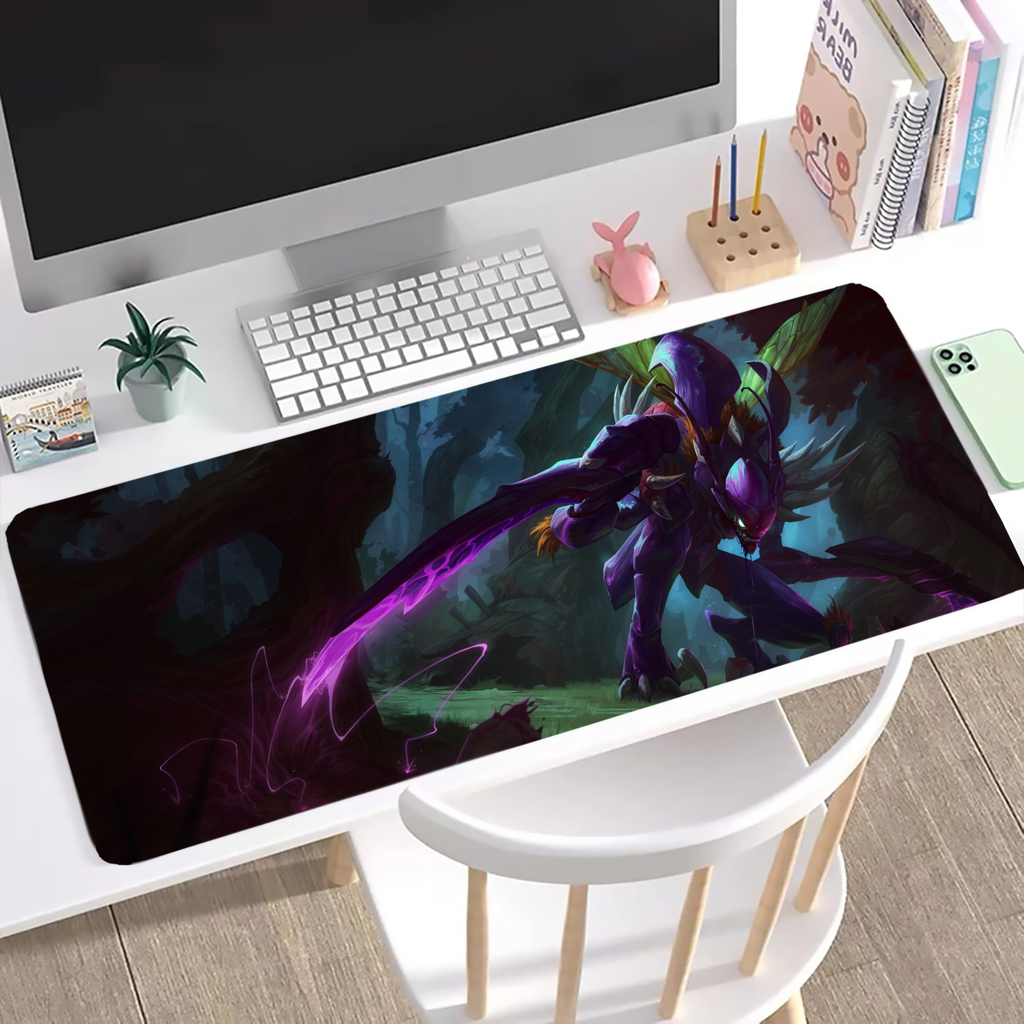 （画像用） リーグ・オブ・レジェンド League of Legends LOL ステッチ加工 大判デスクマット／滑り止めマウスパッド