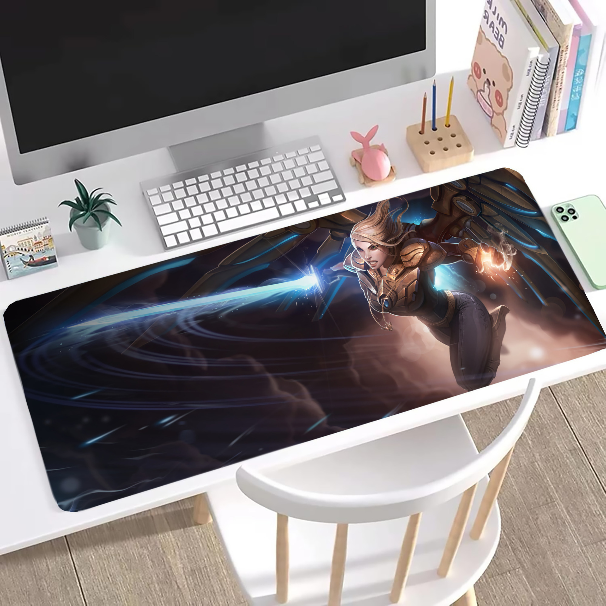 （画像用） リーグ・オブ・レジェンド League of Legends LOL ステッチ加工 大判デスクマット／滑り止めマウスパッド
