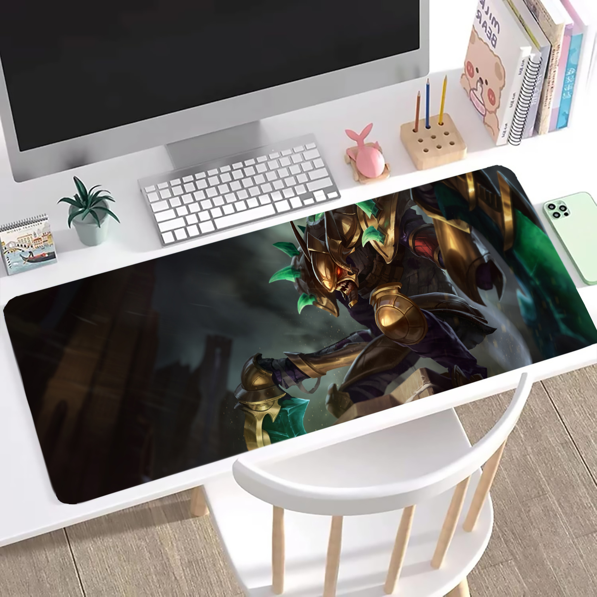 （画像用） リーグ・オブ・レジェンド League of Legends LOL ステッチ加工 大判デスクマット／滑り止めマウスパッド