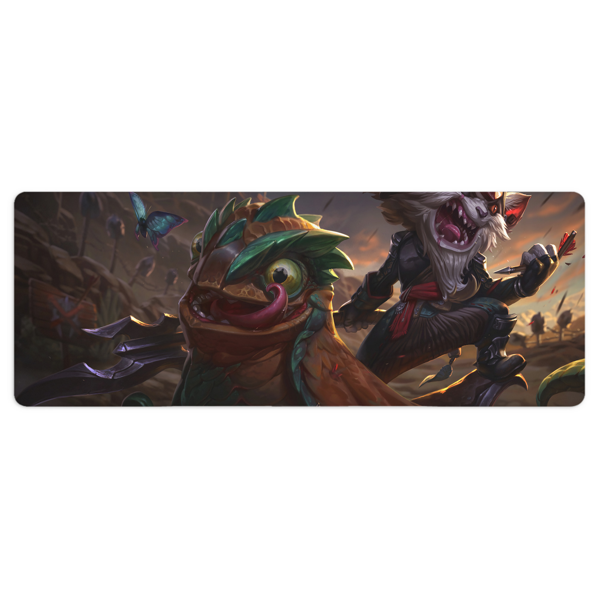 （画像用） リーグ・オブ・レジェンド League of Legends LOL ステッチ加工 大判デスクマット／滑り止めマウスパッド