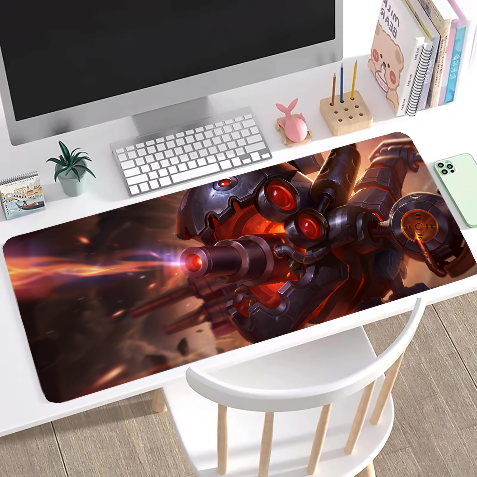 （画像用） リーグ・オブ・レジェンド League of Legends LOL ステッチ加工 大判デスクマット／滑り止めマウスパッド