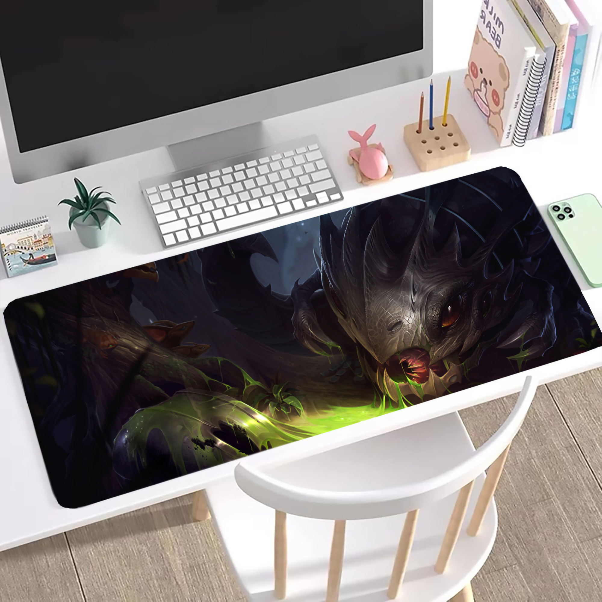 （画像用） リーグ・オブ・レジェンド League of Legends LOL ステッチ加工 大判デスクマット／滑り止めマウスパッド