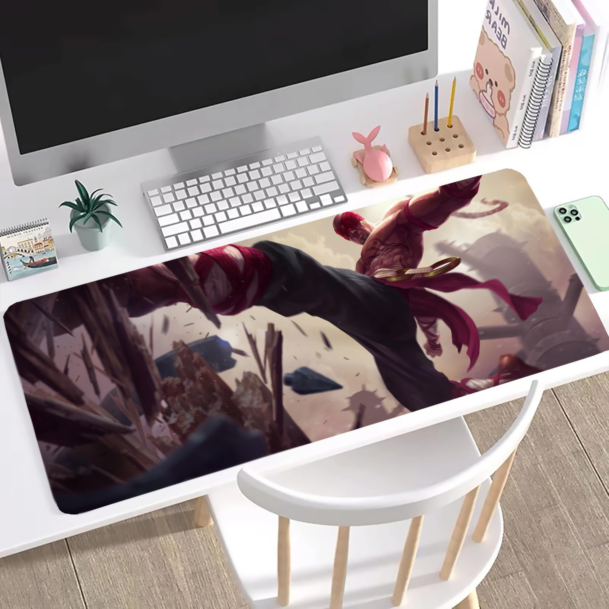 （画像用） リーグ・オブ・レジェンド League of Legends LOL ステッチ加工 大判デスクマット／滑り止めマウスパッド