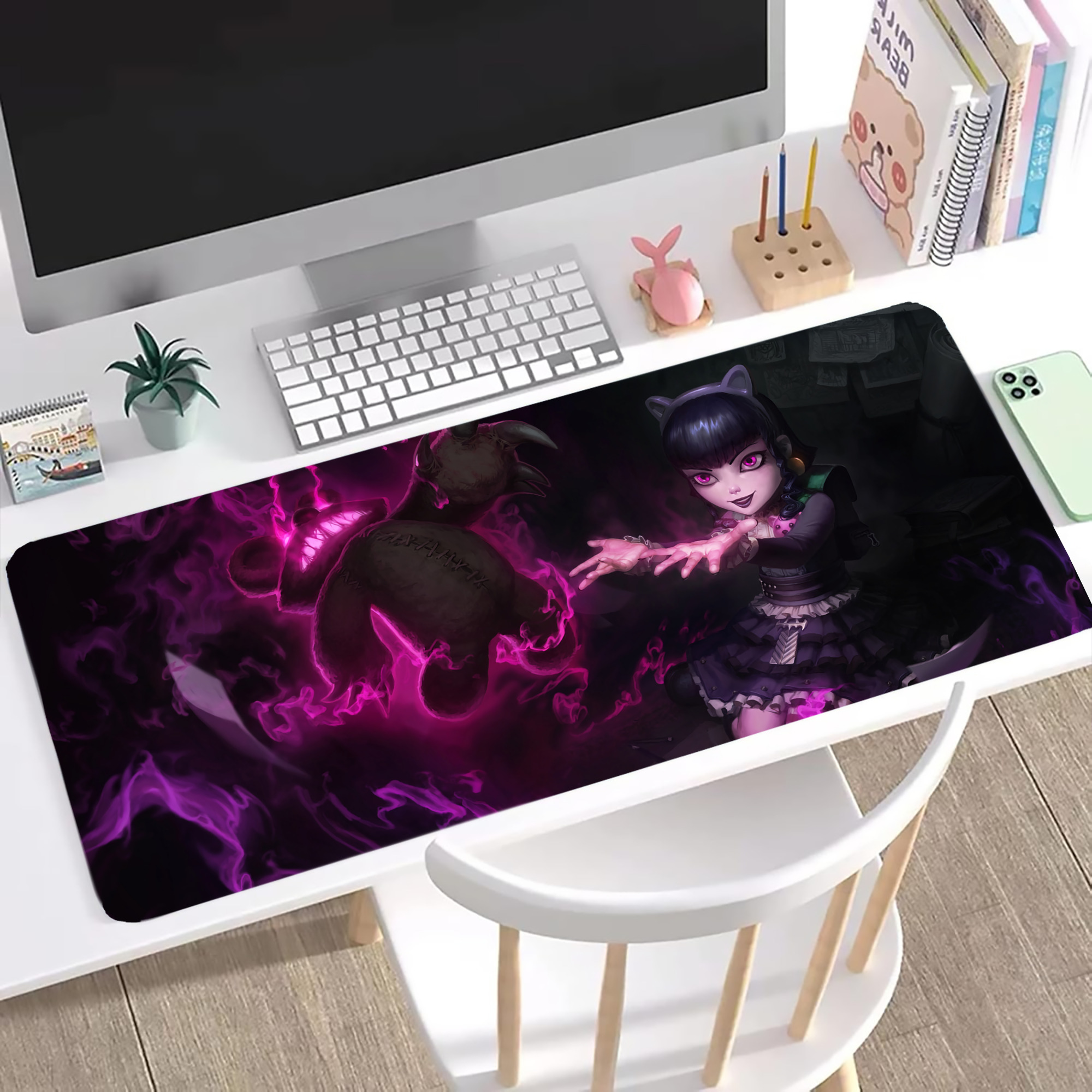 （画像用） リーグ・オブ・レジェンド League of Legends LOL ステッチ加工 大判デスクマット／滑り止めマウスパッド
