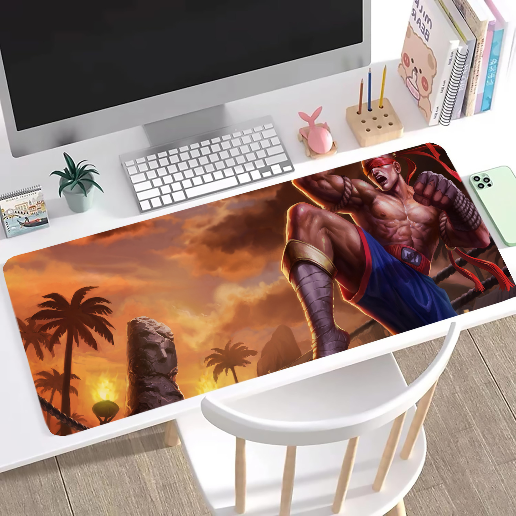 （画像用） リーグ・オブ・レジェンド League of Legends LOL ステッチ加工 大判デスクマット／滑り止めマウスパッド