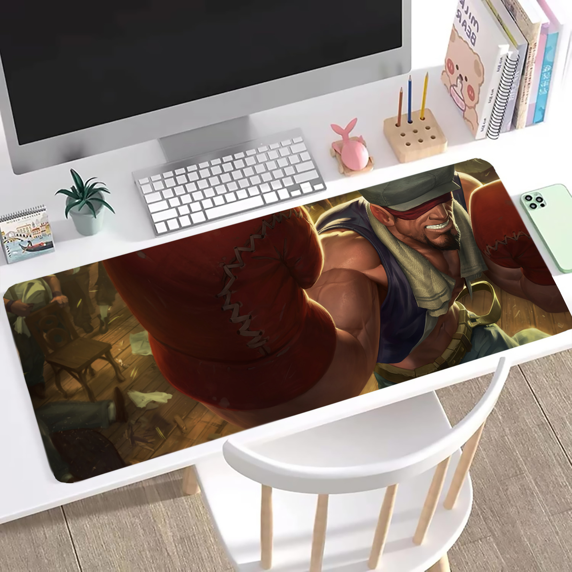 （画像用） リーグ・オブ・レジェンド League of Legends LOL ステッチ加工 大判デスクマット／滑り止めマウスパッド
