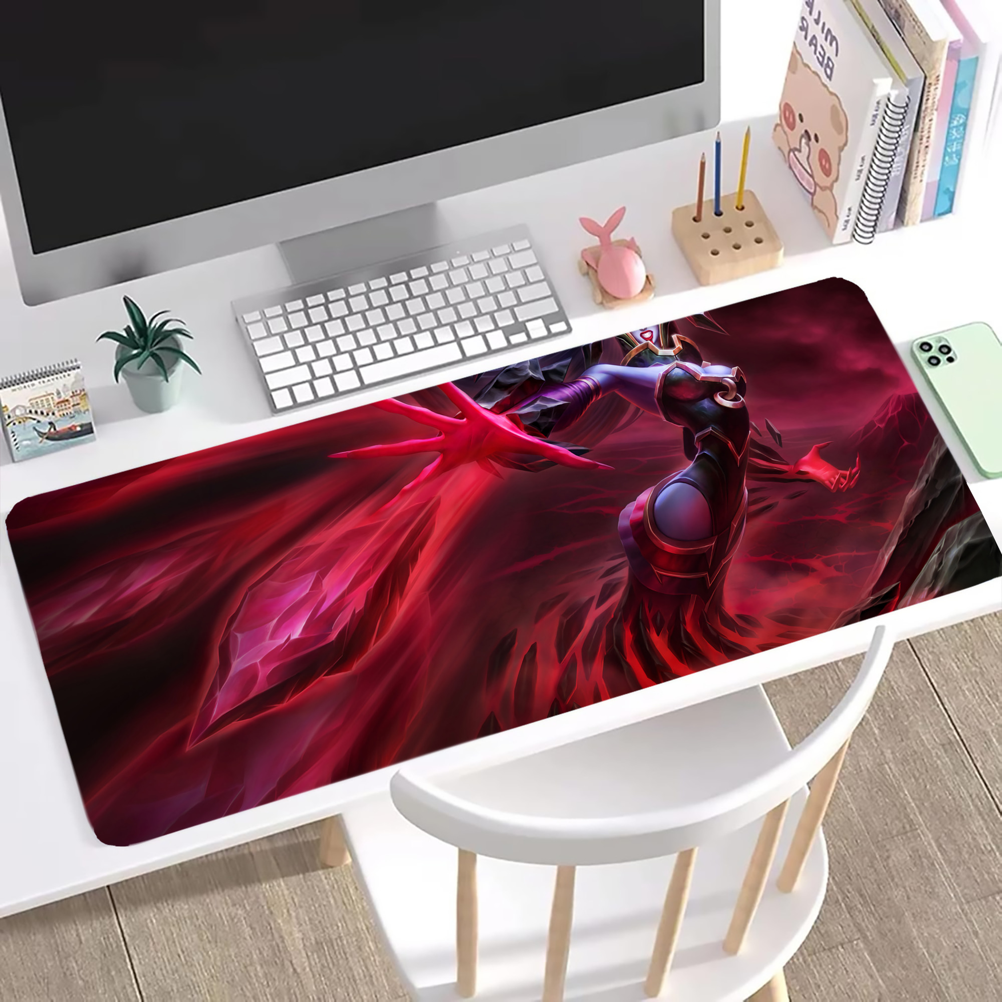 （画像用） リーグ・オブ・レジェンド League of Legends LOL ステッチ加工 大判デスクマット／滑り止めマウスパッド
