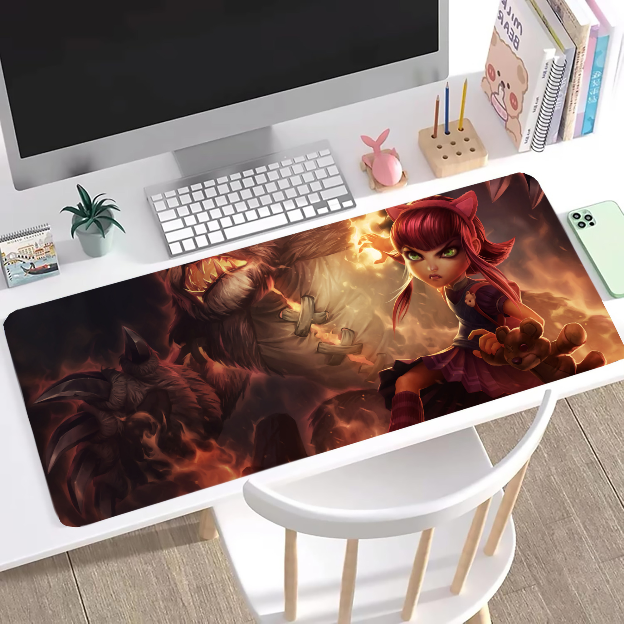 （画像用） リーグ・オブ・レジェンド League of Legends LOL ステッチ加工 大判デスクマット／滑り止めマウスパッド