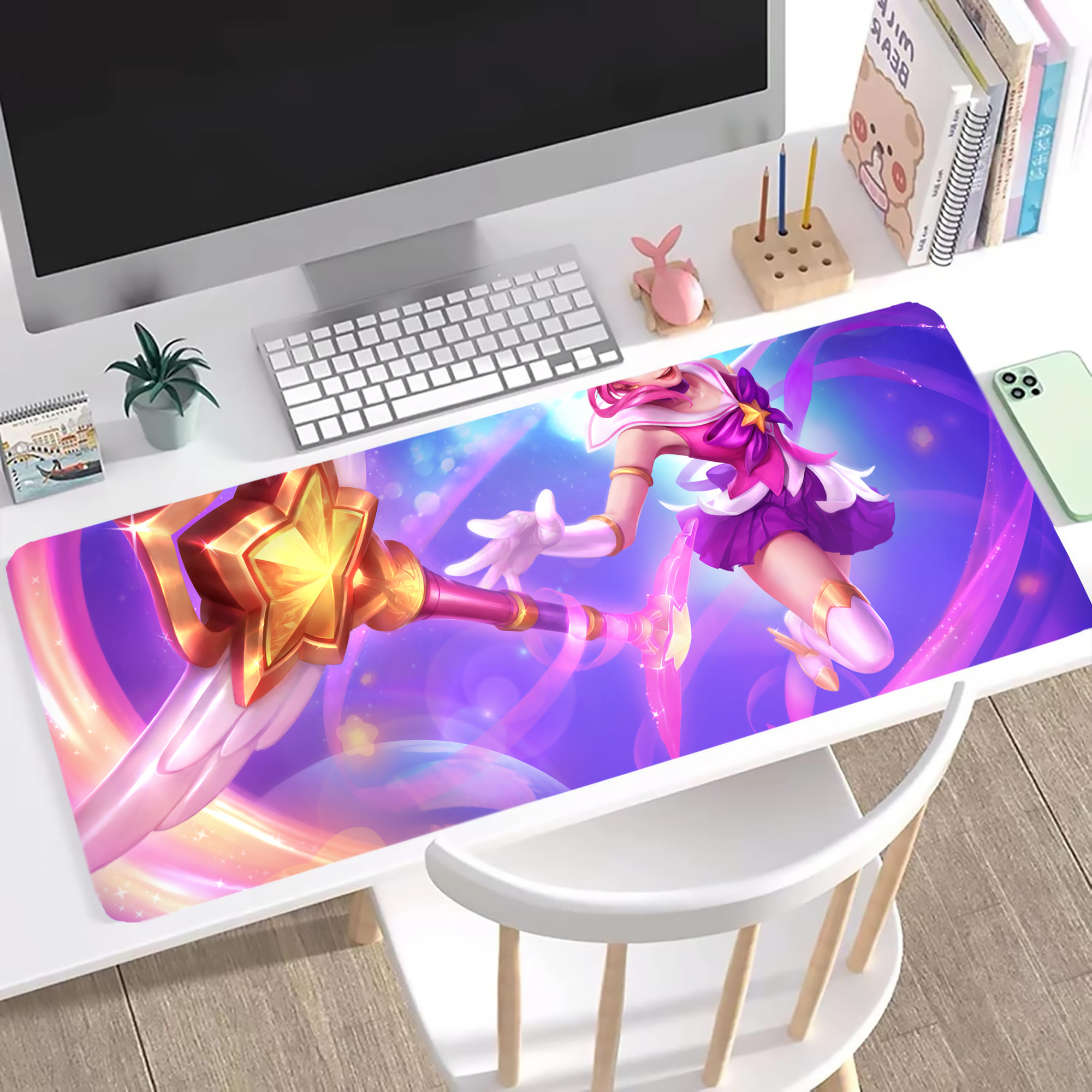 （画像用） リーグ・オブ・レジェンド League of Legends LOL ステッチ加工 大判デスクマット／滑り止めマウスパッド