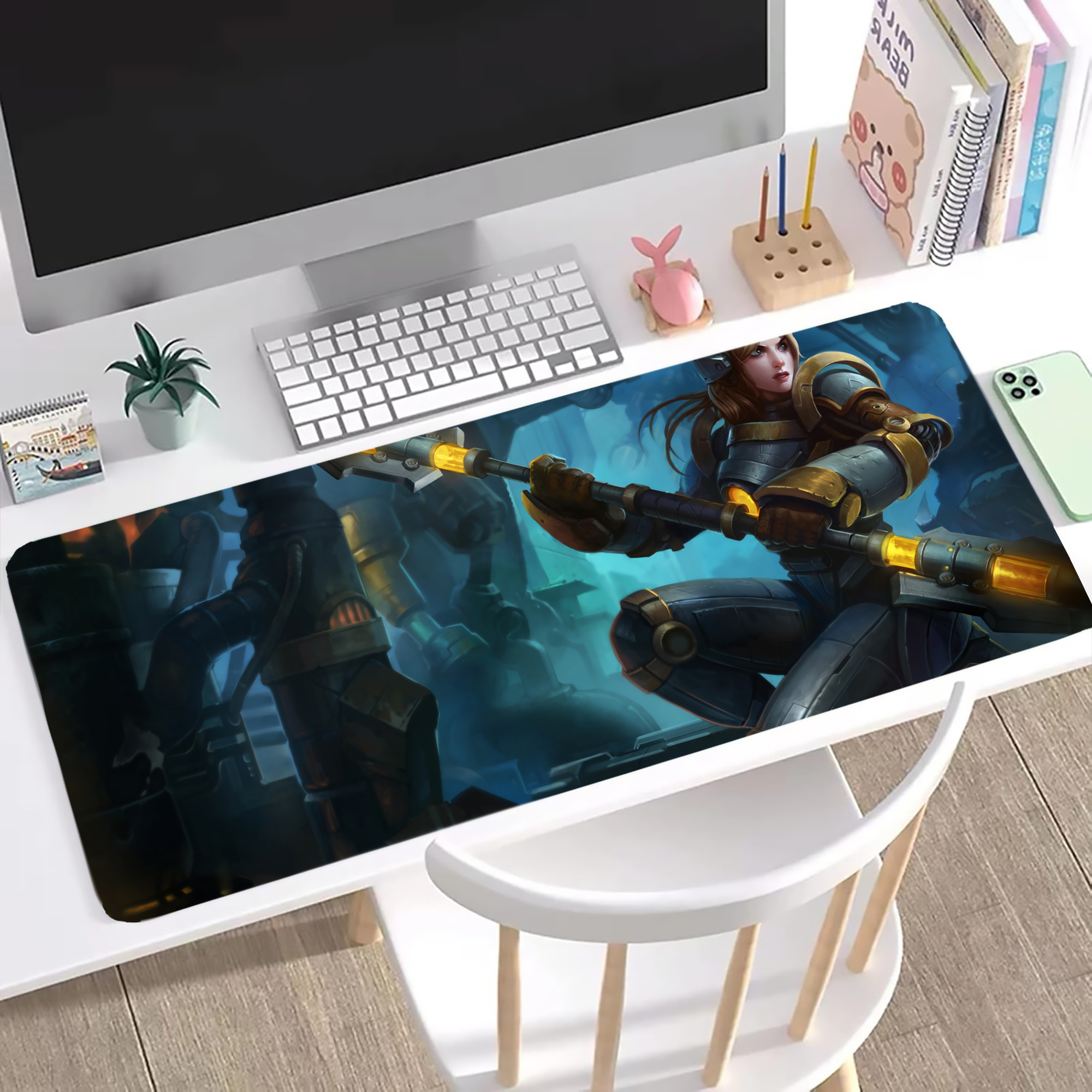 （画像用） リーグ・オブ・レジェンド League of Legends LOL ステッチ加工 大判デスクマット／滑り止めマウスパッド