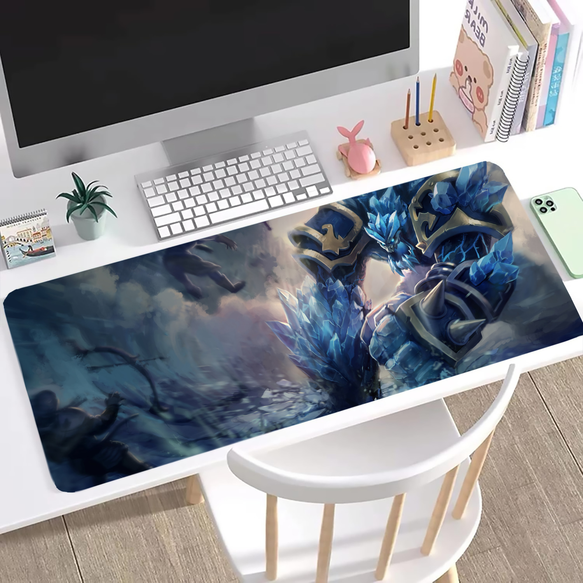 （画像用） リーグ・オブ・レジェンド League of Legends LOL ステッチ加工 大判デスクマット／滑り止めマウスパッド