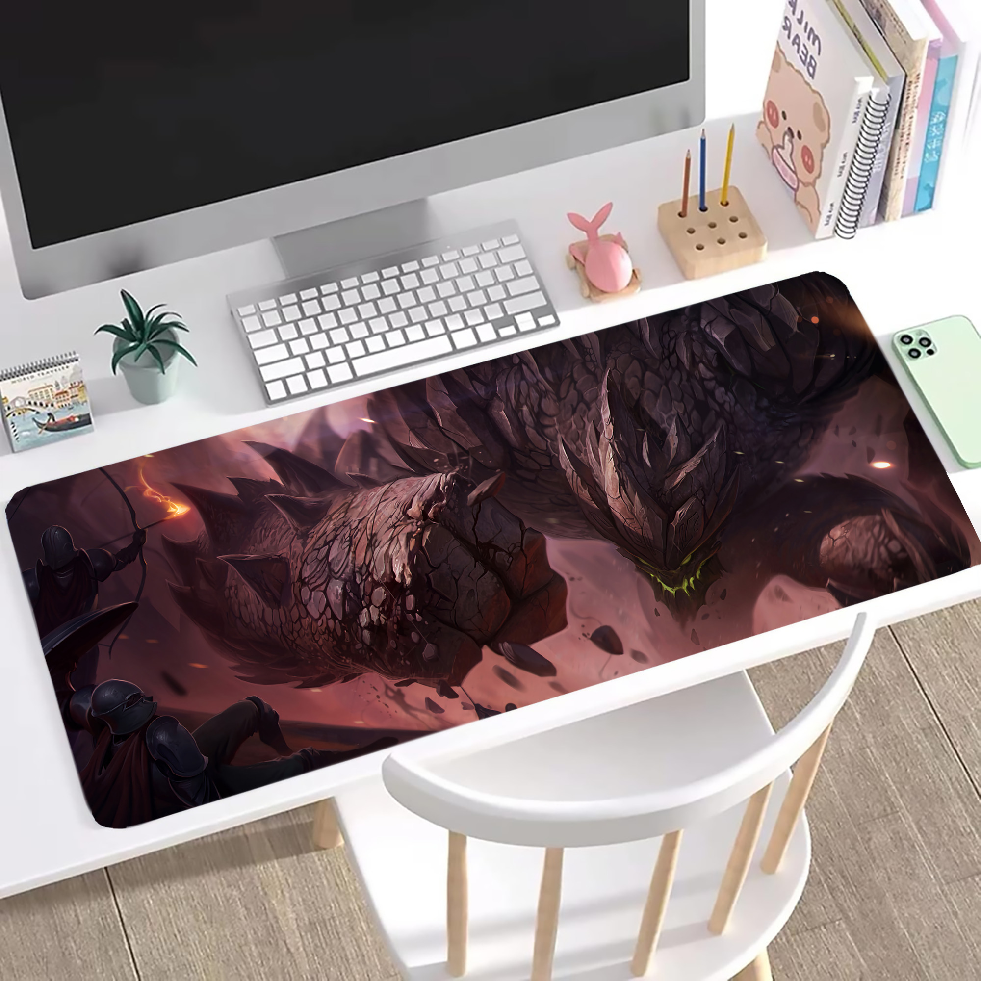 （画像用） リーグ・オブ・レジェンド League of Legends LOL ステッチ加工 大判デスクマット／滑り止めマウスパッド
