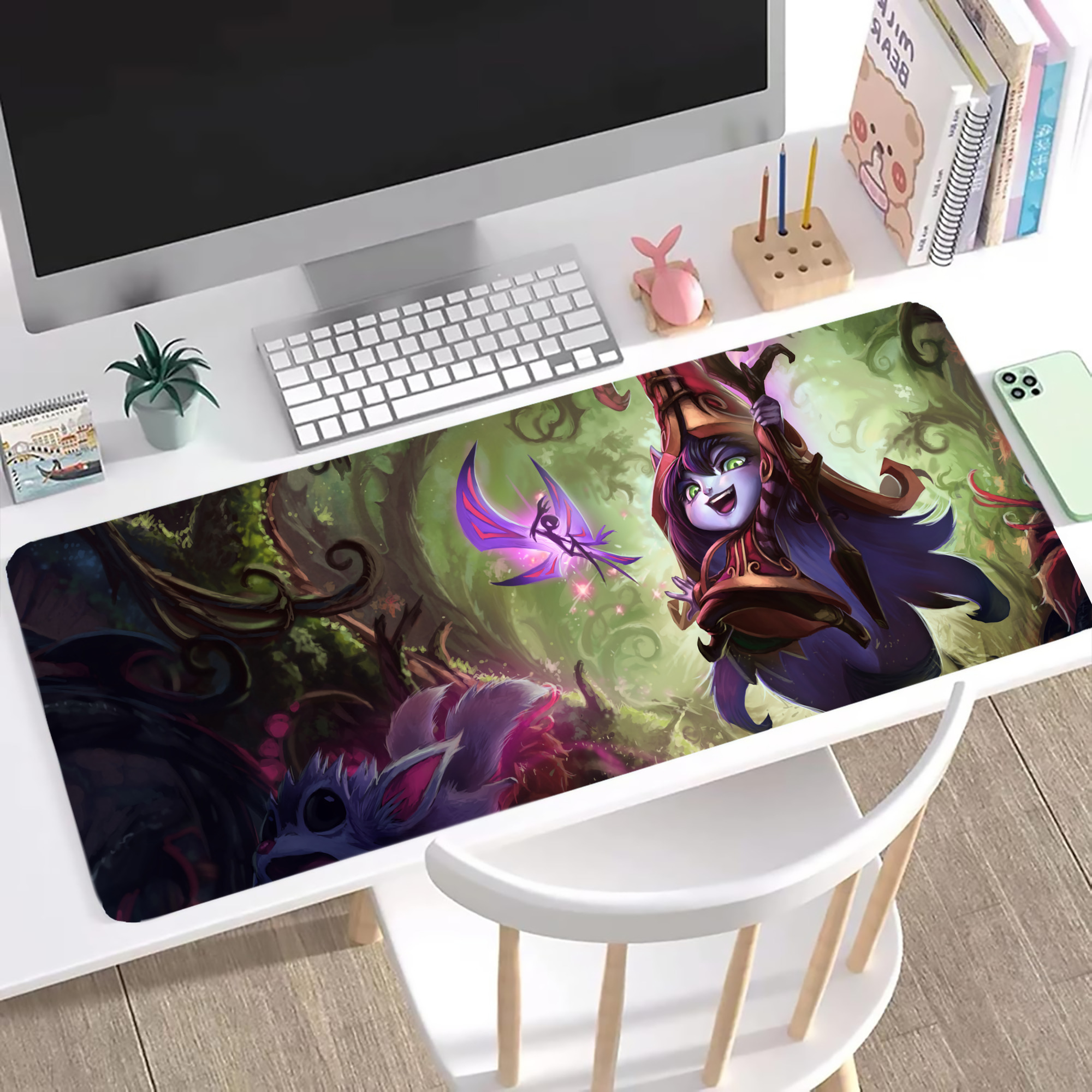 （画像用） リーグ・オブ・レジェンド League of Legends LOL ステッチ加工 大判デスクマット／滑り止めマウスパッド