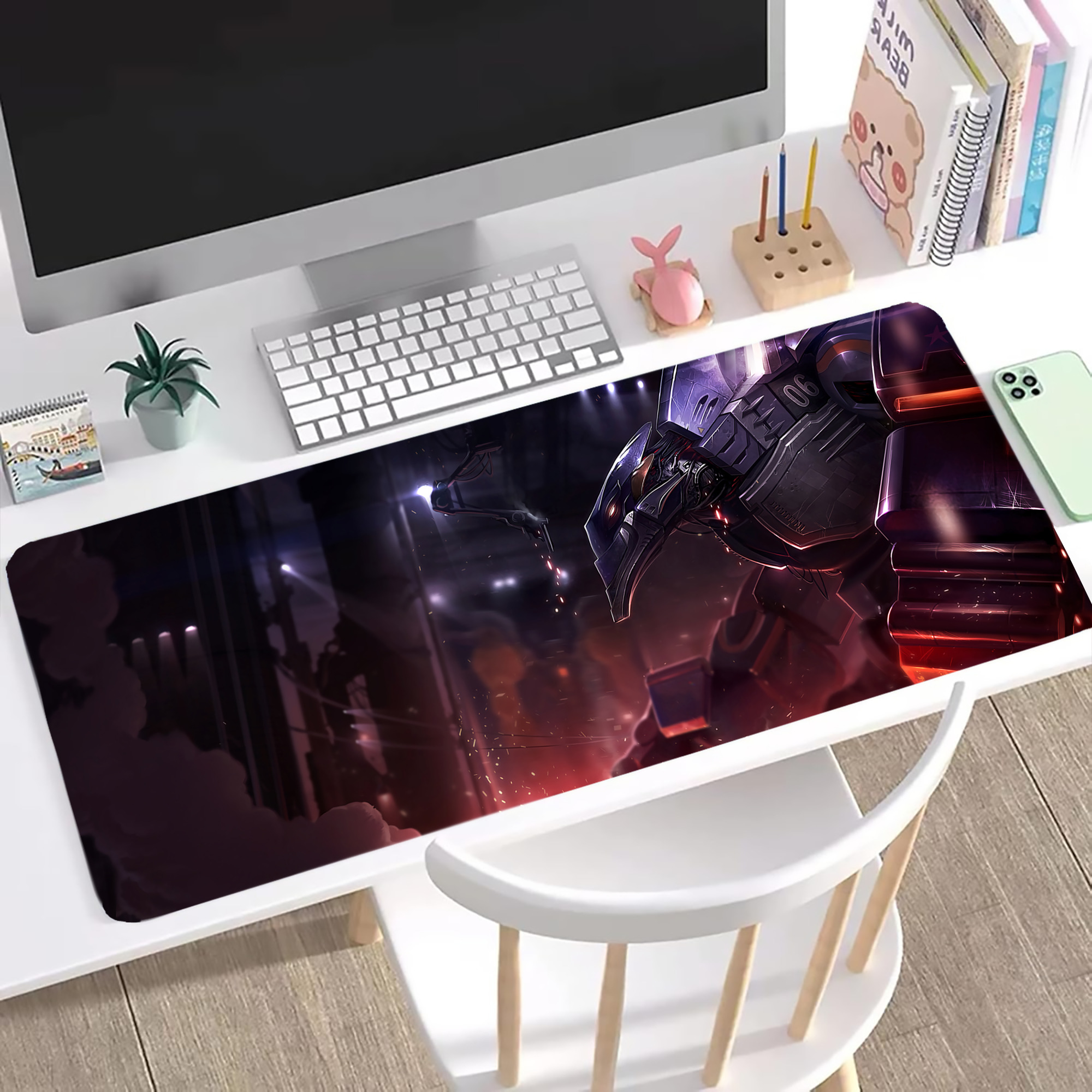 （画像用） リーグ・オブ・レジェンド League of Legends LOL ステッチ加工 大判デスクマット／滑り止めマウスパッド