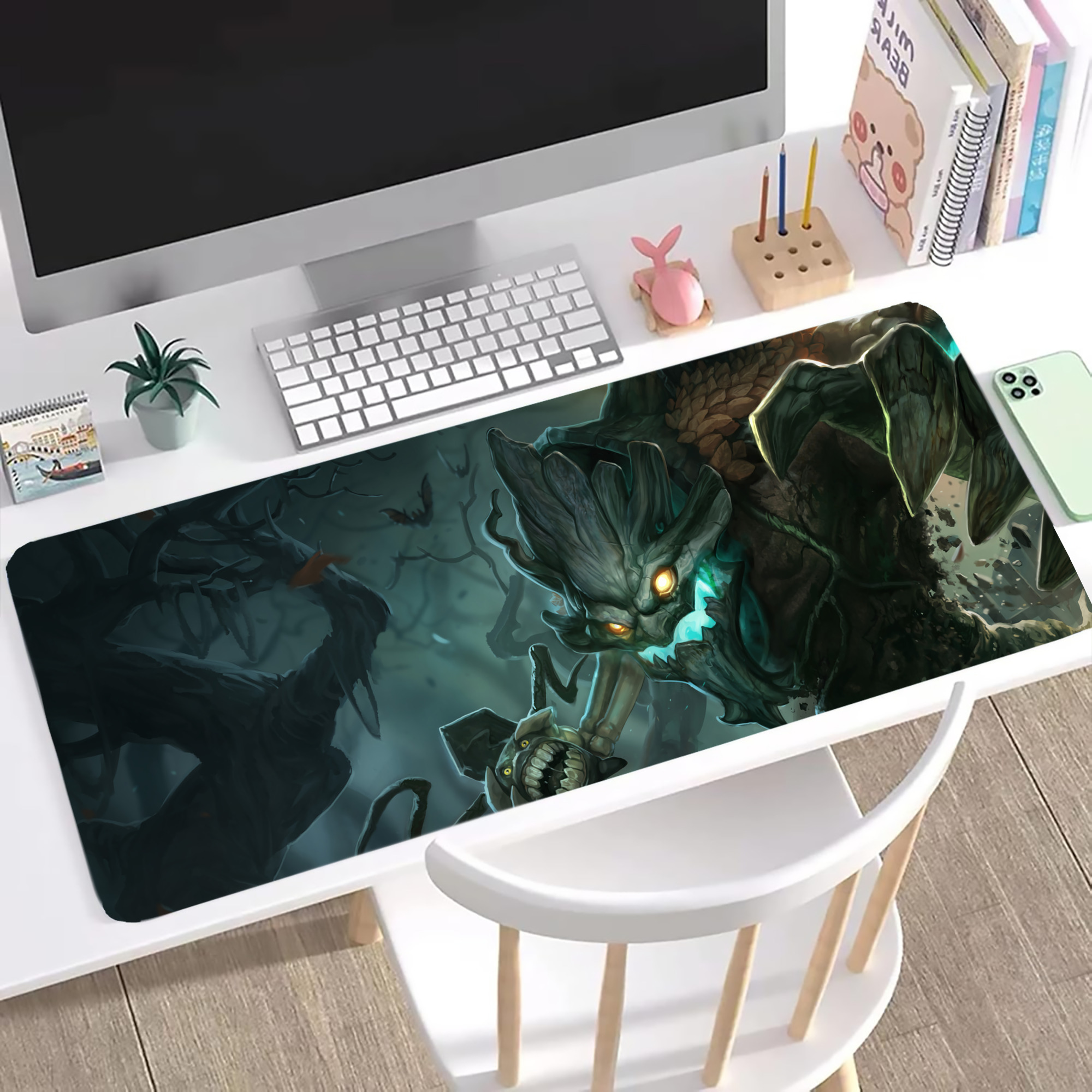 （画像用） リーグ・オブ・レジェンド League of Legends LOL ステッチ加工 大判デスクマット／滑り止めマウスパッド