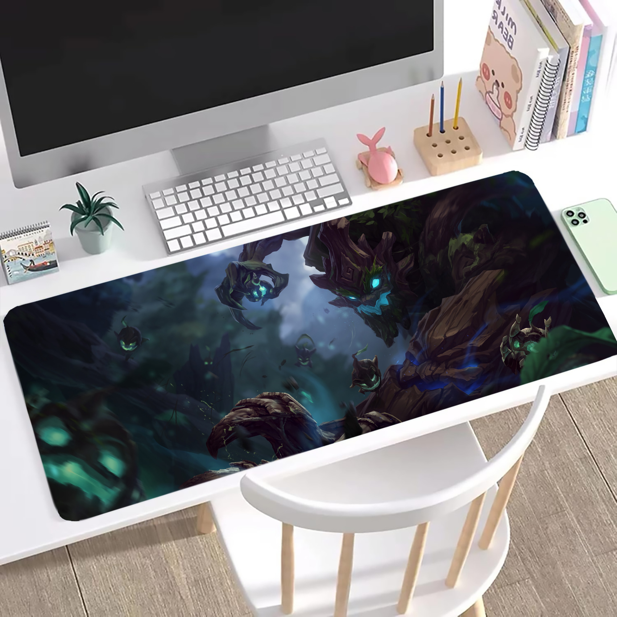 （画像用） リーグ・オブ・レジェンド League of Legends LOL ステッチ加工 大判デスクマット／滑り止めマウスパッド