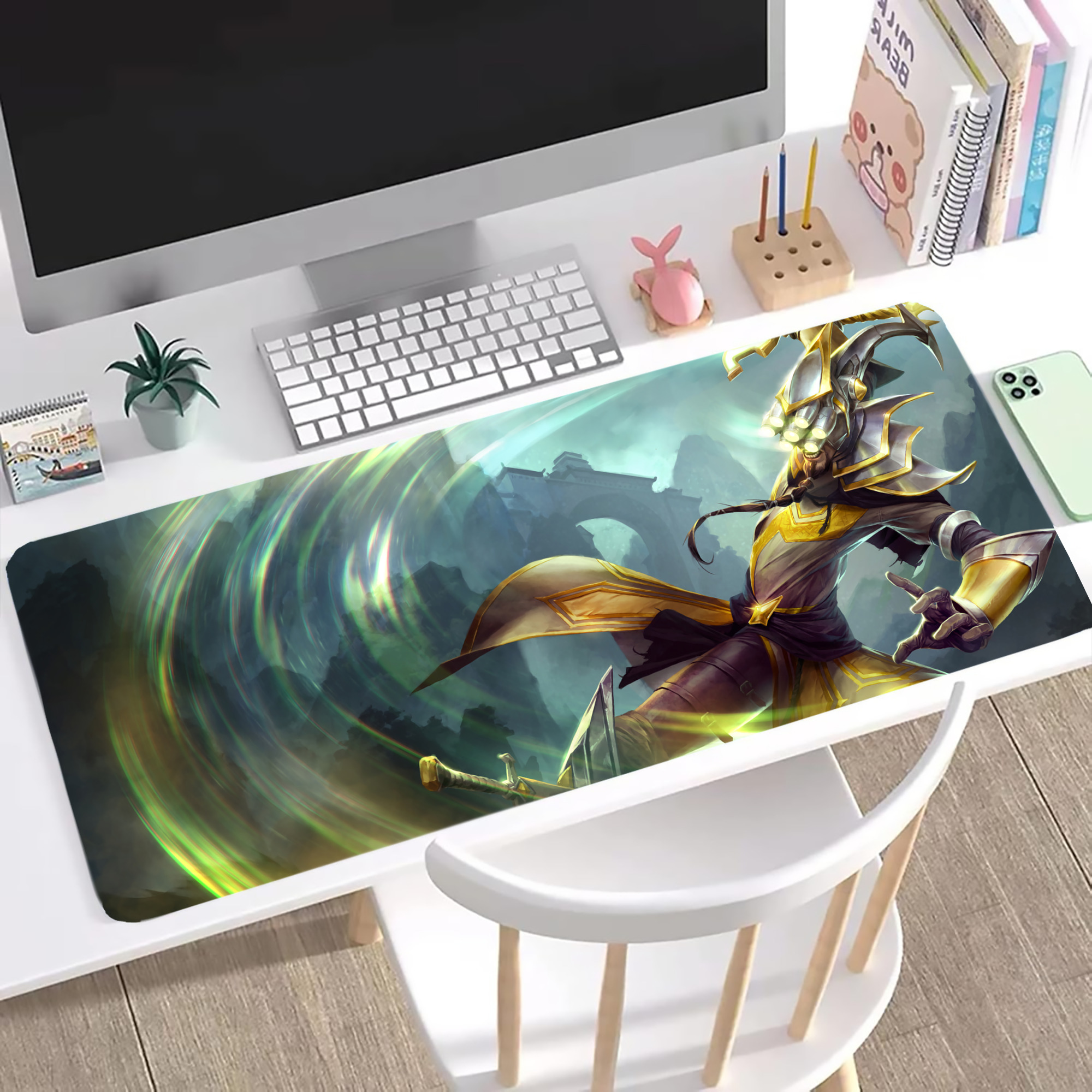 （画像用） リーグ・オブ・レジェンド League of Legends LOL ステッチ加工 大判デスクマット／滑り止めマウスパッド