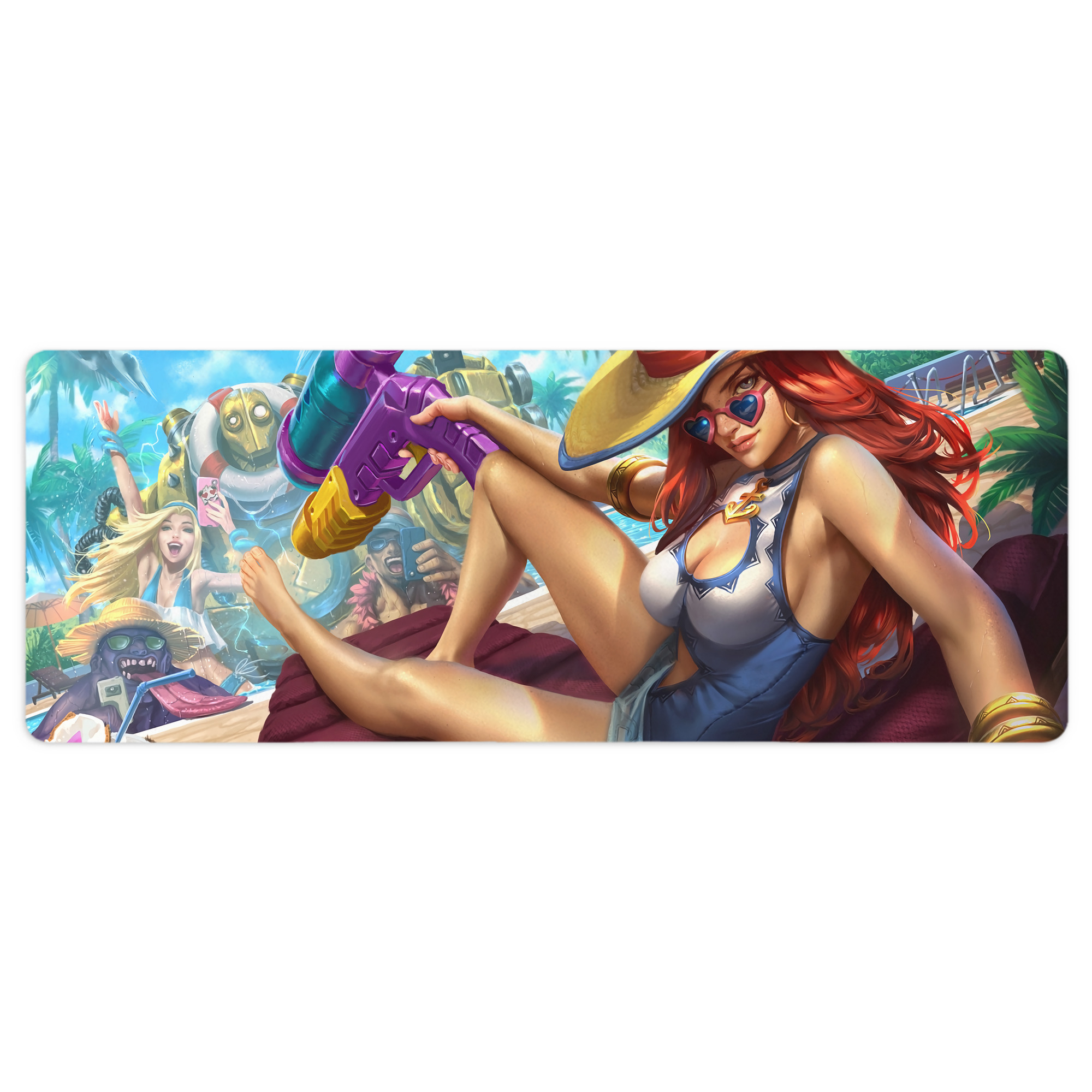 （画像用） リーグ・オブ・レジェンド League of Legends LOL ステッチ加工 大判デスクマット／滑り止めマウスパッド