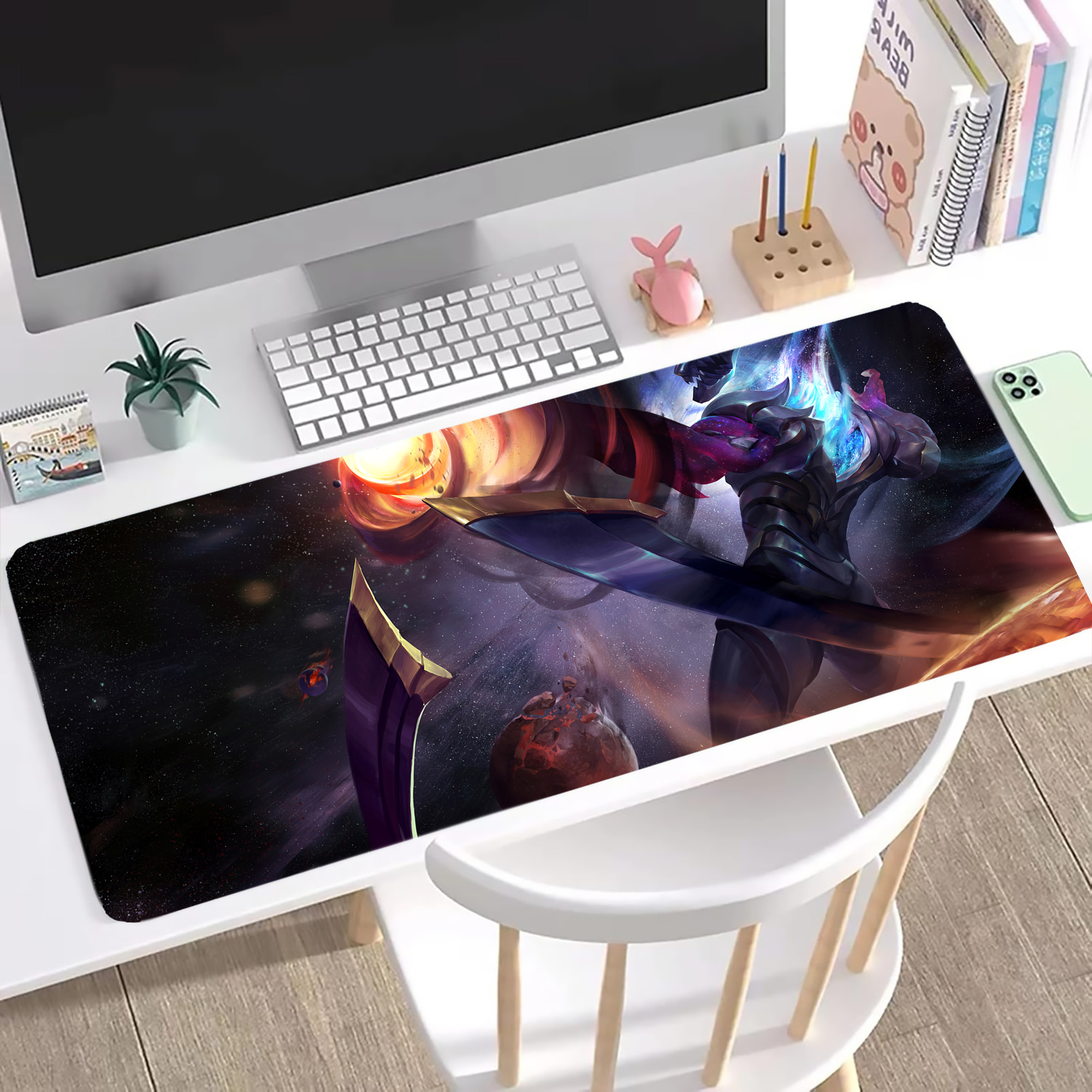 （画像用） リーグ・オブ・レジェンド League of Legends LOL ステッチ加工 大判デスクマット／滑り止めマウスパッド