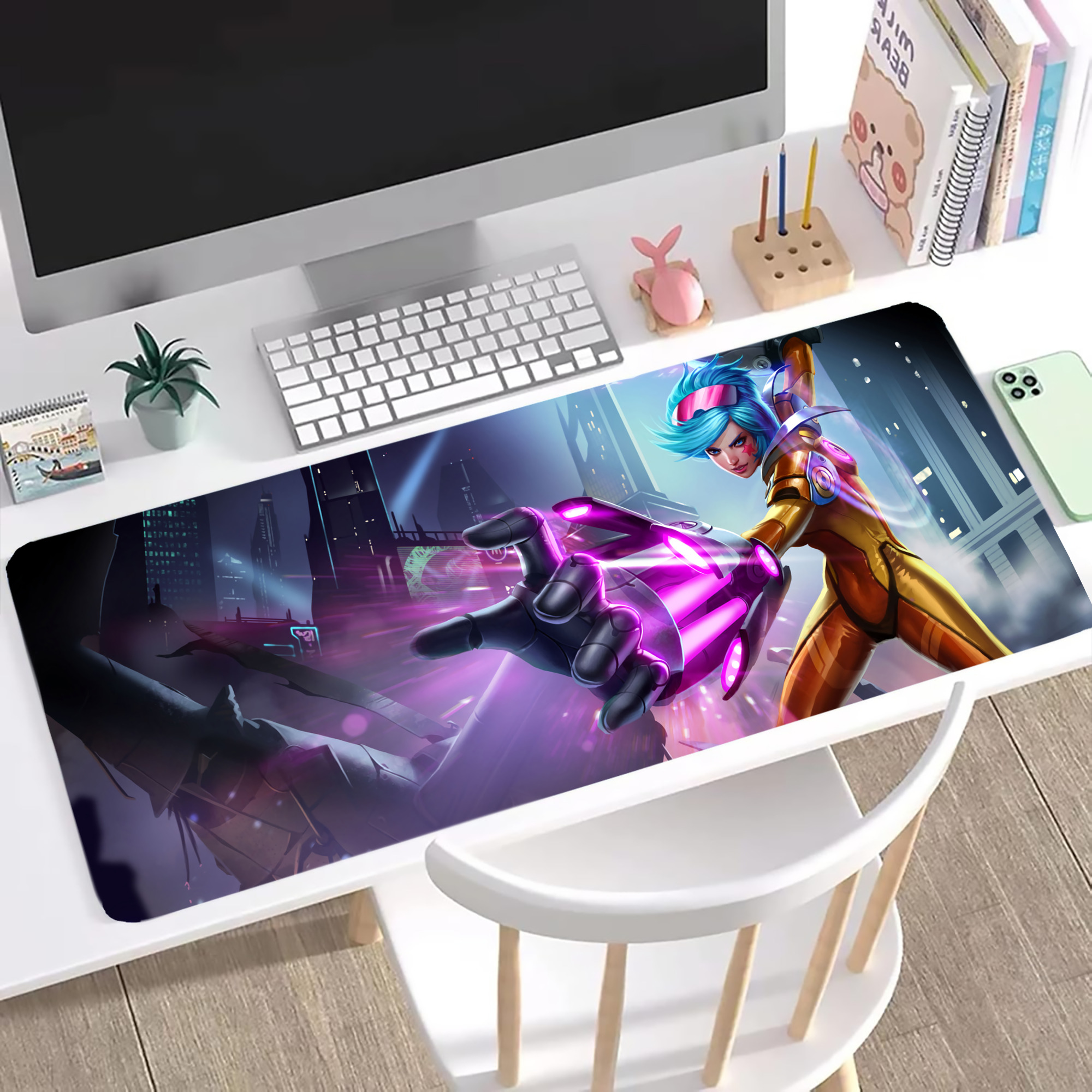 （画像用） リーグ・オブ・レジェンド League of Legends LOL ステッチ加工 大判デスクマット／滑り止めマウスパッド