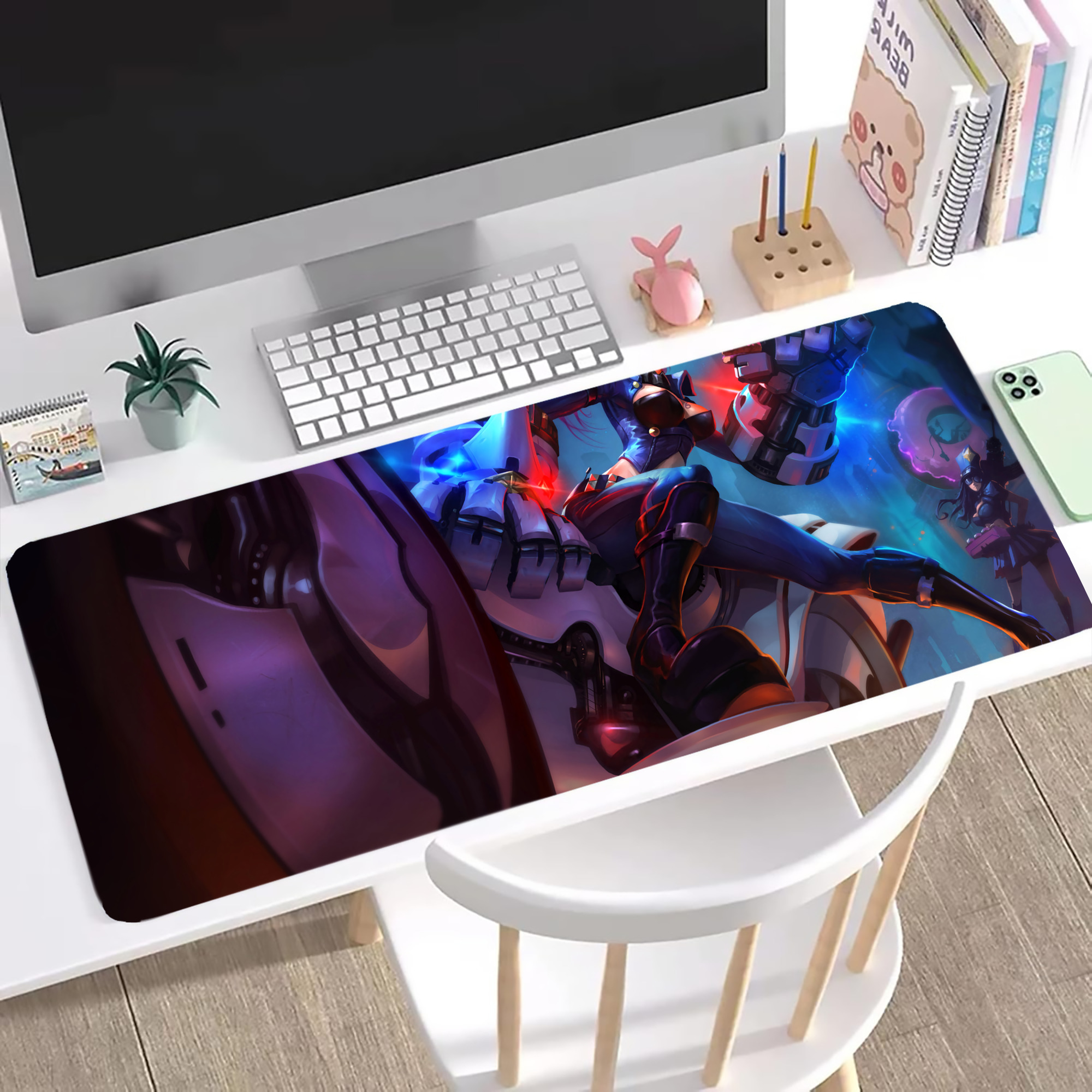 （画像用） リーグ・オブ・レジェンド League of Legends LOL ステッチ加工 大判デスクマット／滑り止めマウスパッド