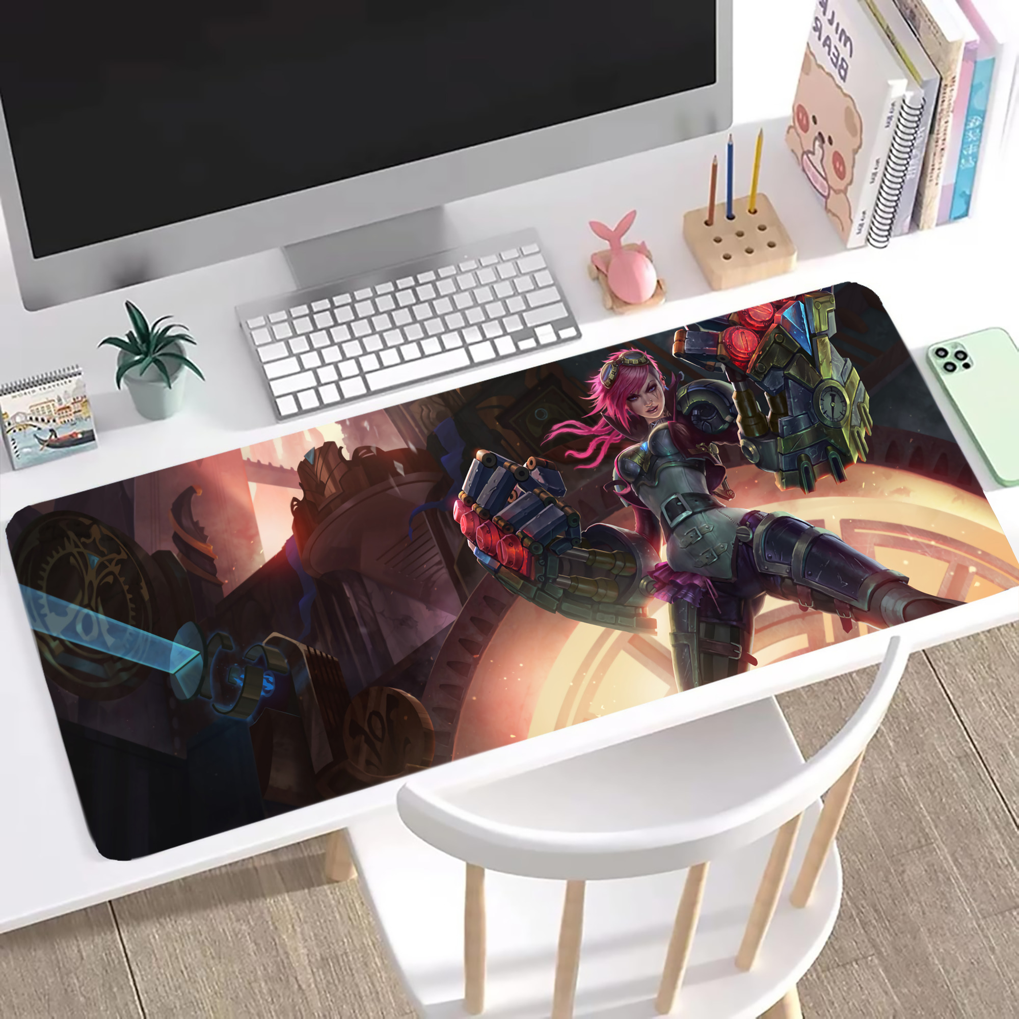 （画像用） リーグ・オブ・レジェンド League of Legends LOL ステッチ加工 大判デスクマット／滑り止めマウスパッド