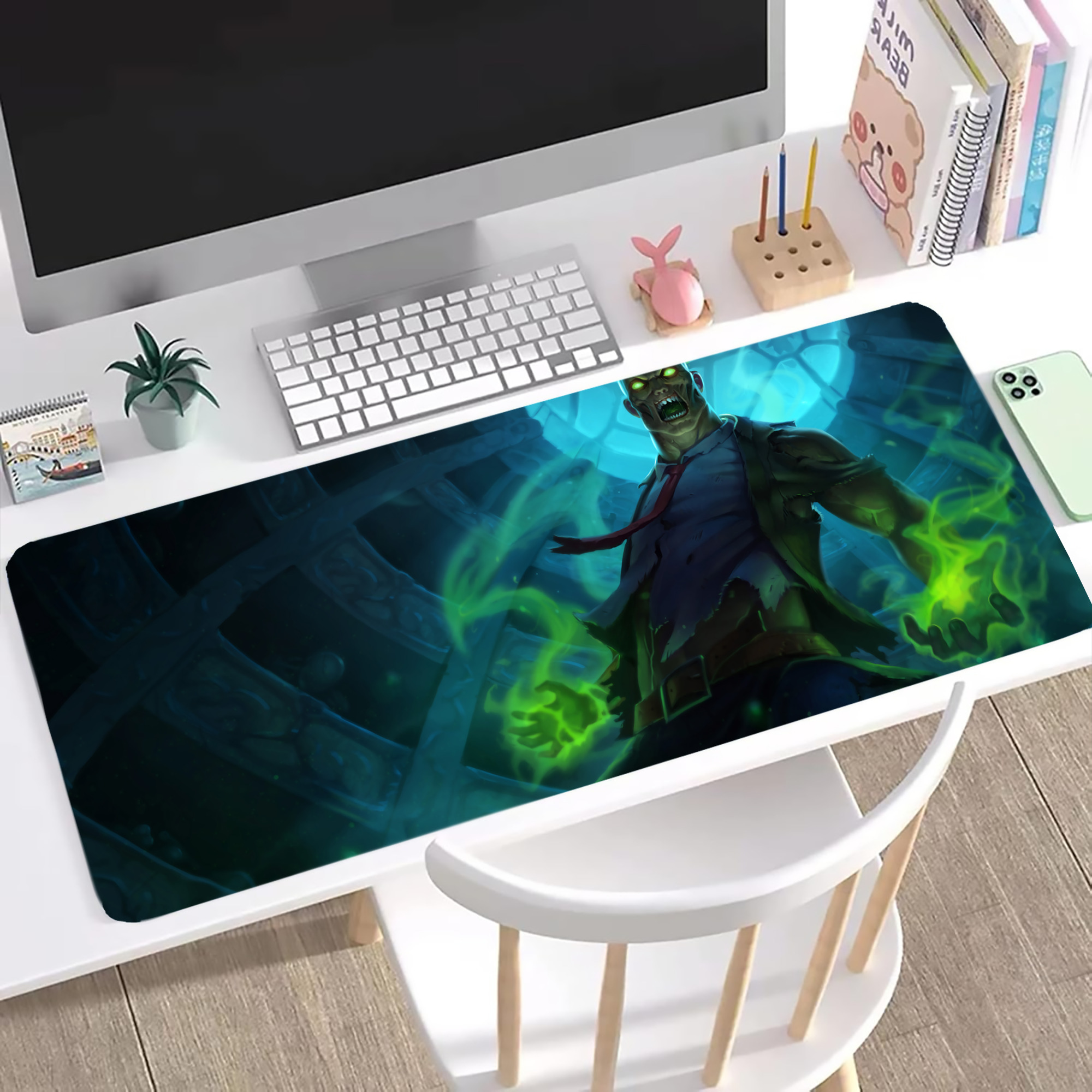 （画像用） リーグ・オブ・レジェンド League of Legends LOL ステッチ加工 大判デスクマット／滑り止めマウスパッド