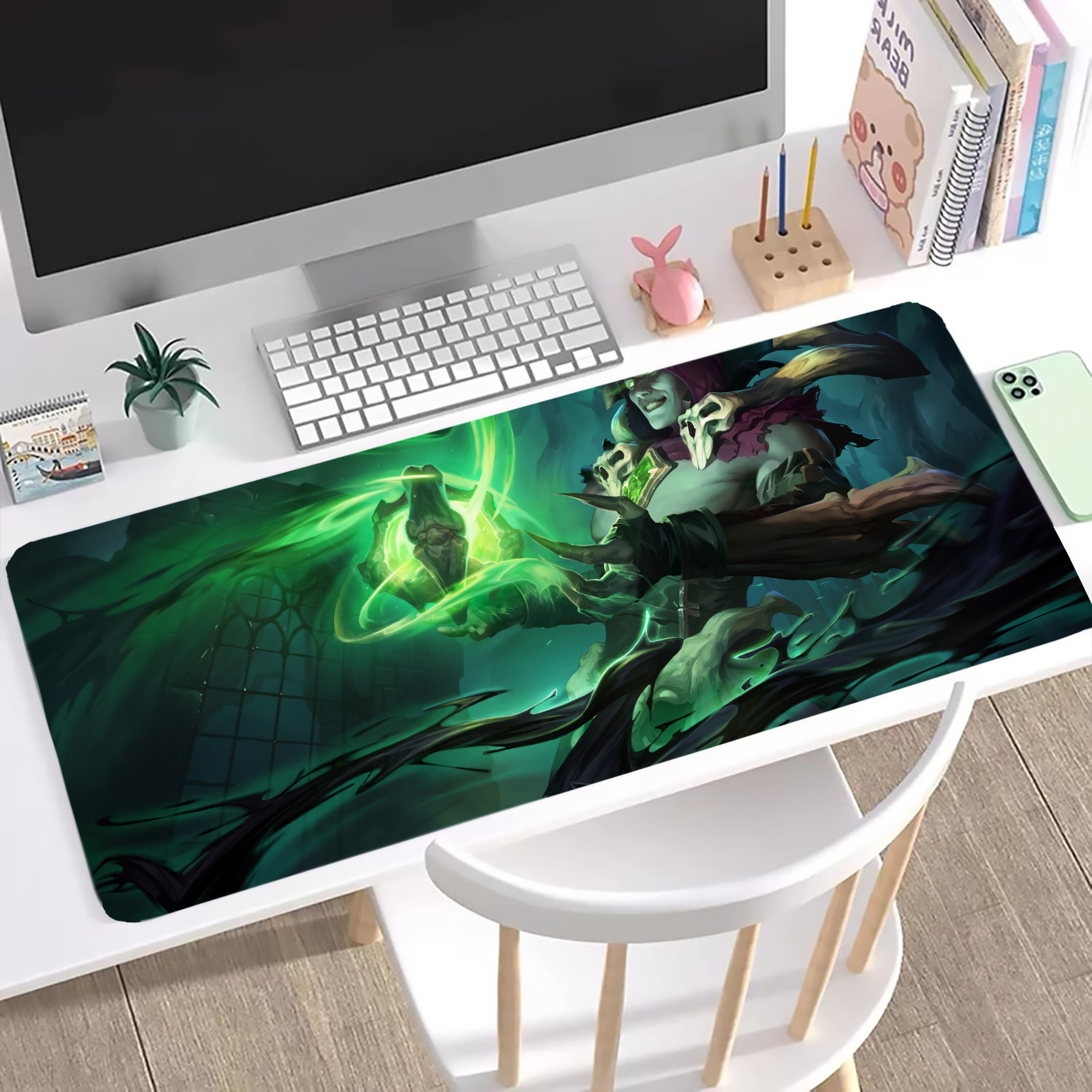 （画像用） リーグ・オブ・レジェンド League of Legends LOL ステッチ加工 大判デスクマット／滑り止めマウスパッド