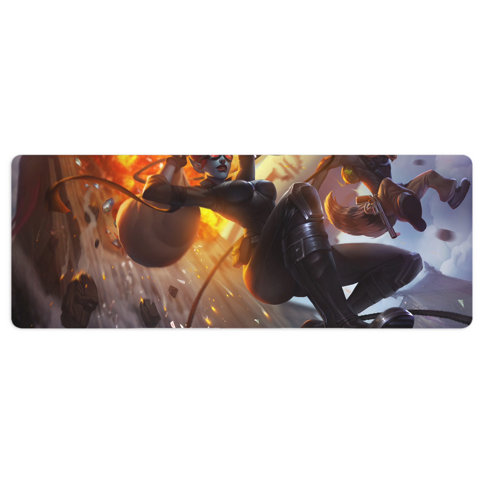 （画像用） リーグ・オブ・レジェンド League of Legends LOL ステッチ加工 大判デスクマット／滑り止めマウスパッド