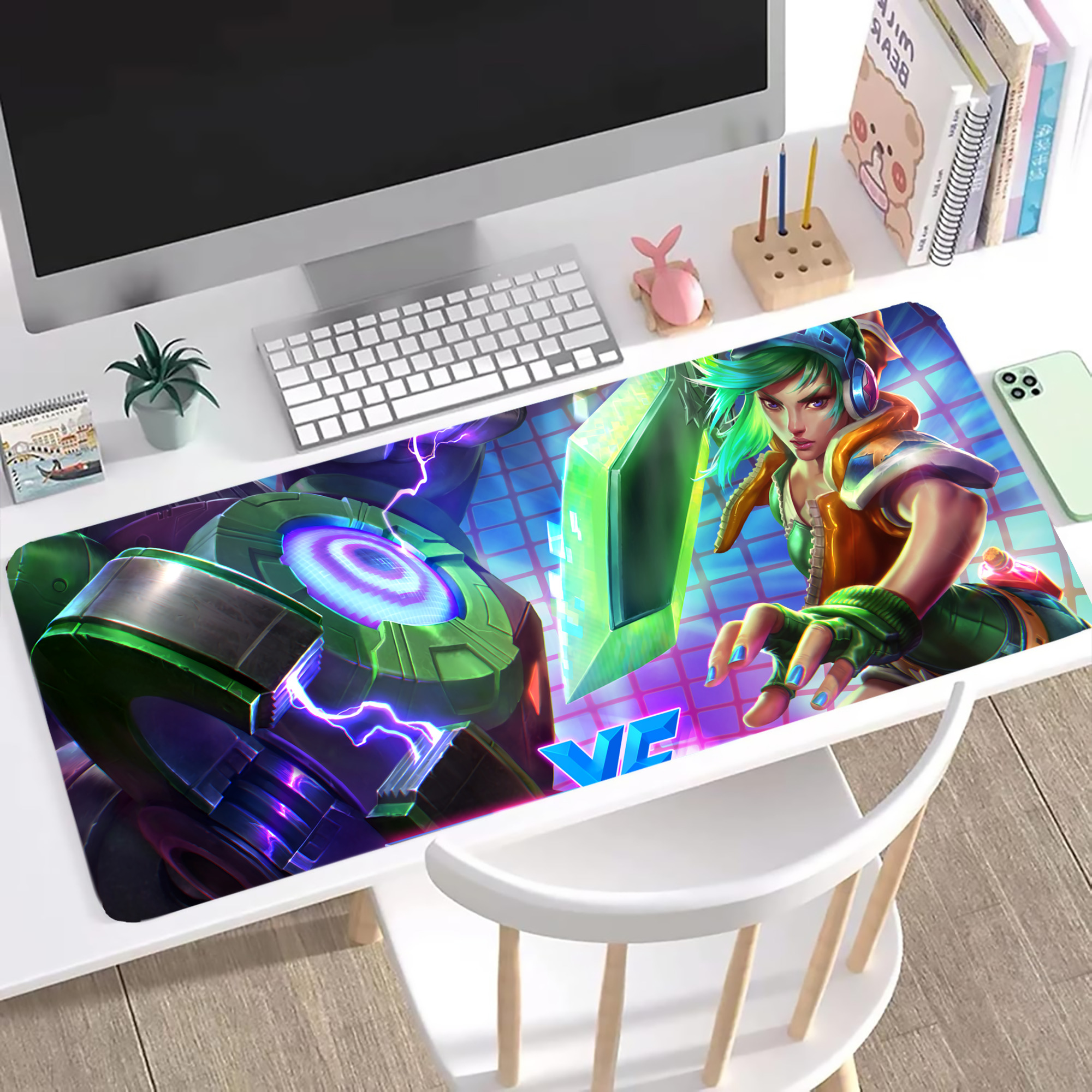 （画像用） リーグ・オブ・レジェンド League of Legends LOL ステッチ加工 大判デスクマット／滑り止めマウスパッド
