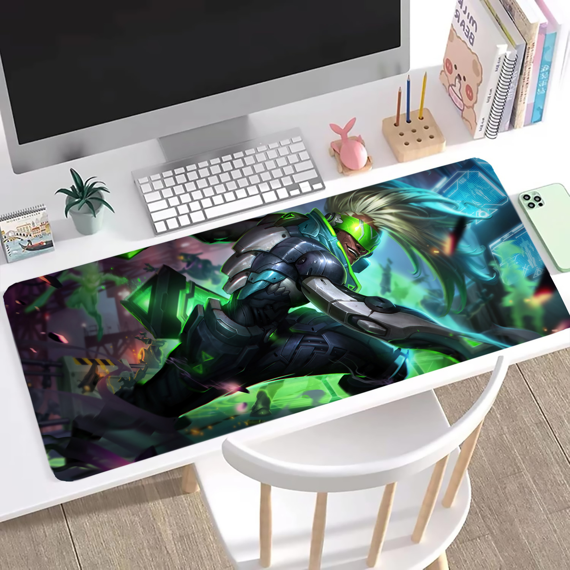 （画像用） リーグ・オブ・レジェンド League of Legends LOL ステッチ加工 大判デスクマット／滑り止めマウスパッド