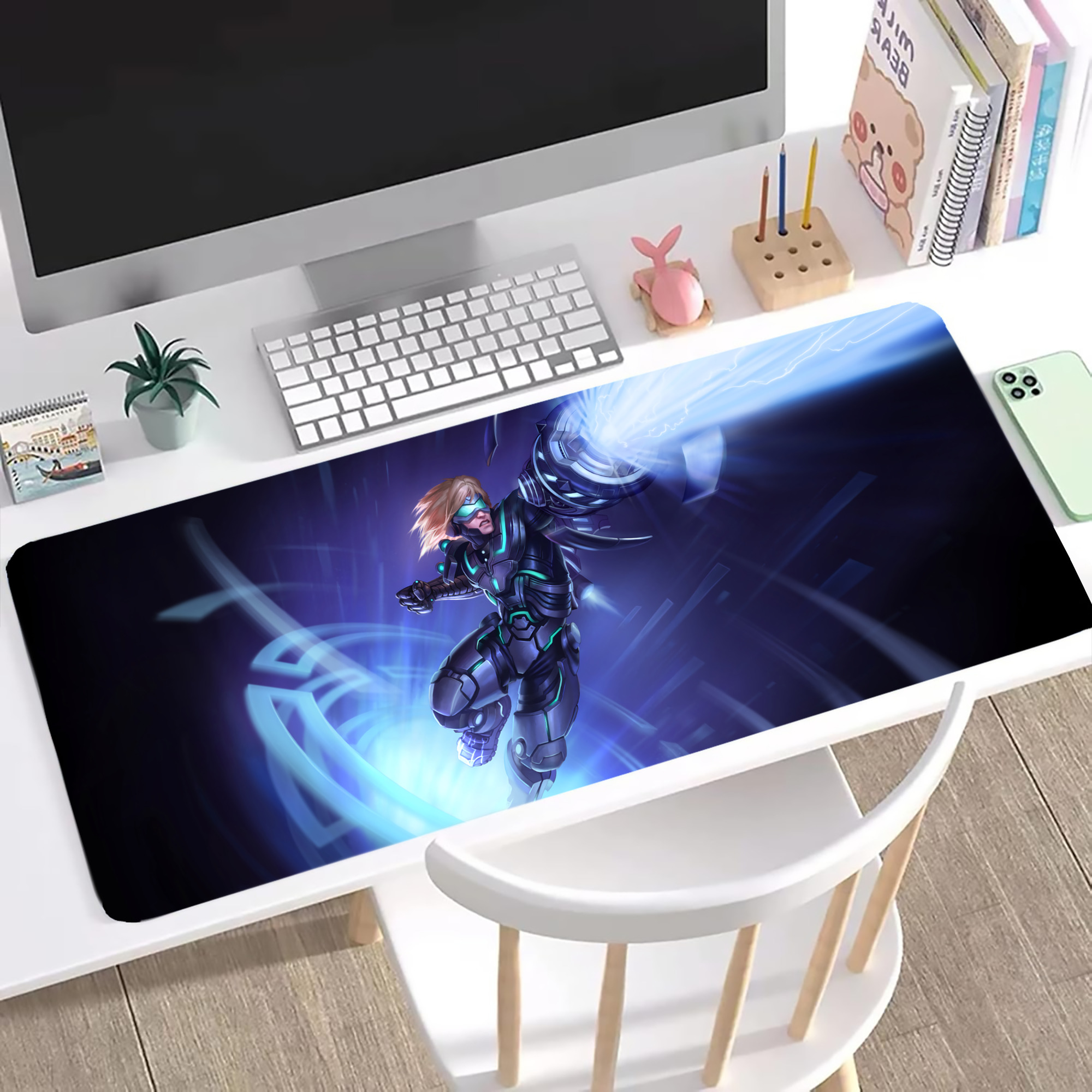 （画像用） リーグ・オブ・レジェンド League of Legends LOL ステッチ加工 大判デスクマット／滑り止めマウスパッド