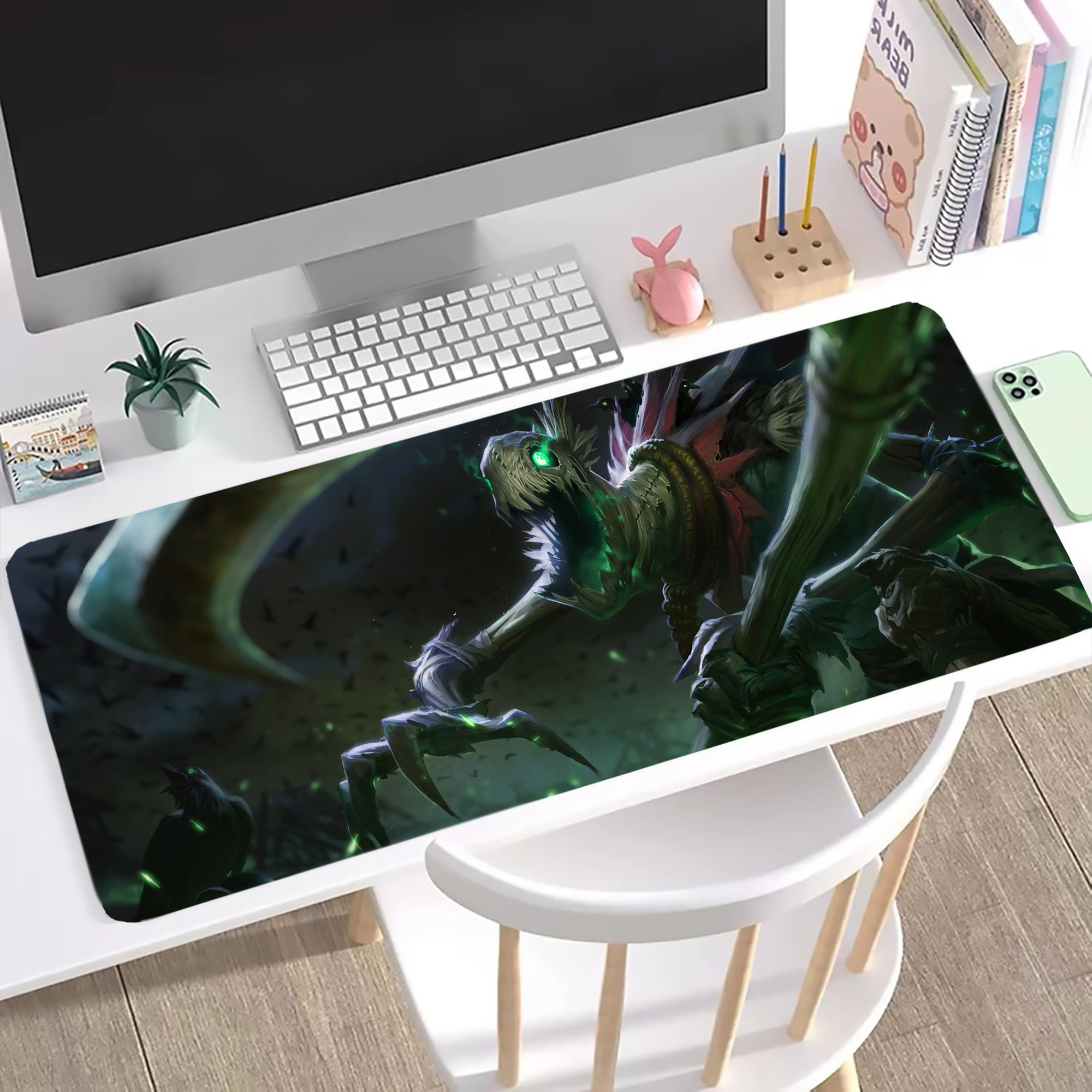 （画像用） リーグ・オブ・レジェンド League of Legends LOL ステッチ加工 大判デスクマット／滑り止めマウスパッド