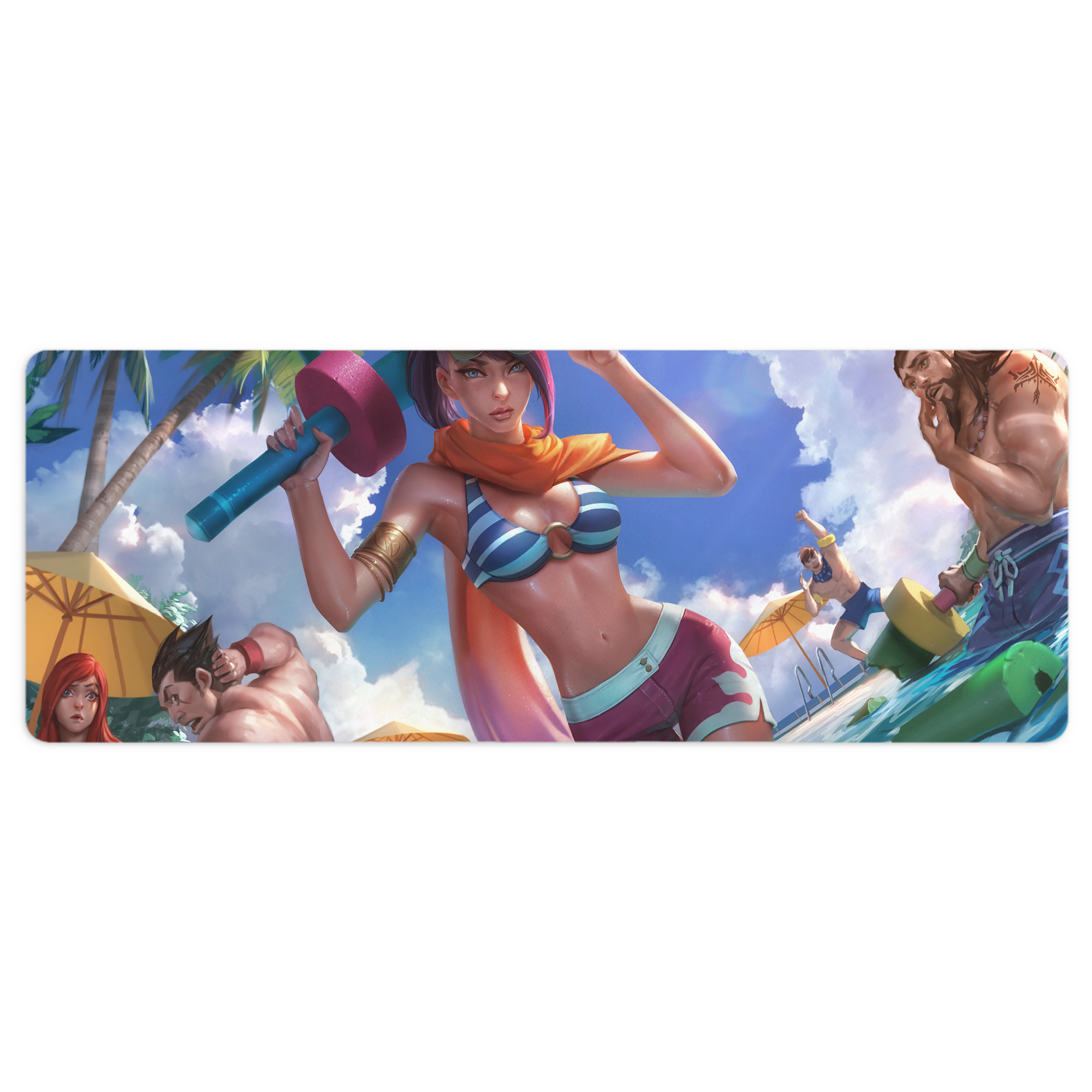 （画像用） リーグ・オブ・レジェンド League of Legends LOL ステッチ加工 大判デスクマット／滑り止めマウスパッド