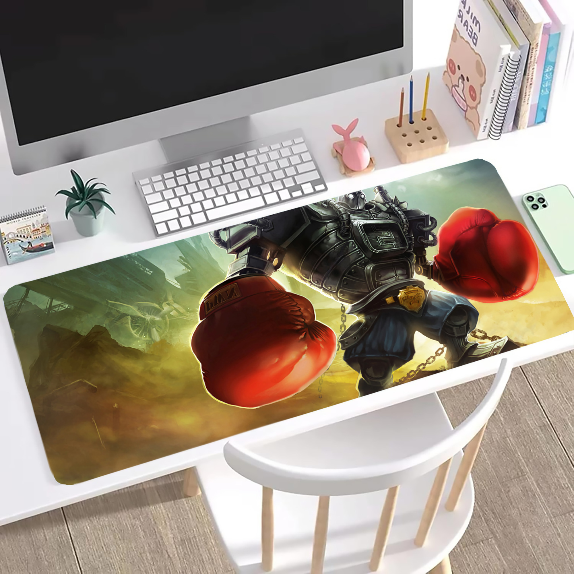 （画像用） リーグ・オブ・レジェンド League of Legends LOL ステッチ加工 大判デスクマット／滑り止めマウスパッド