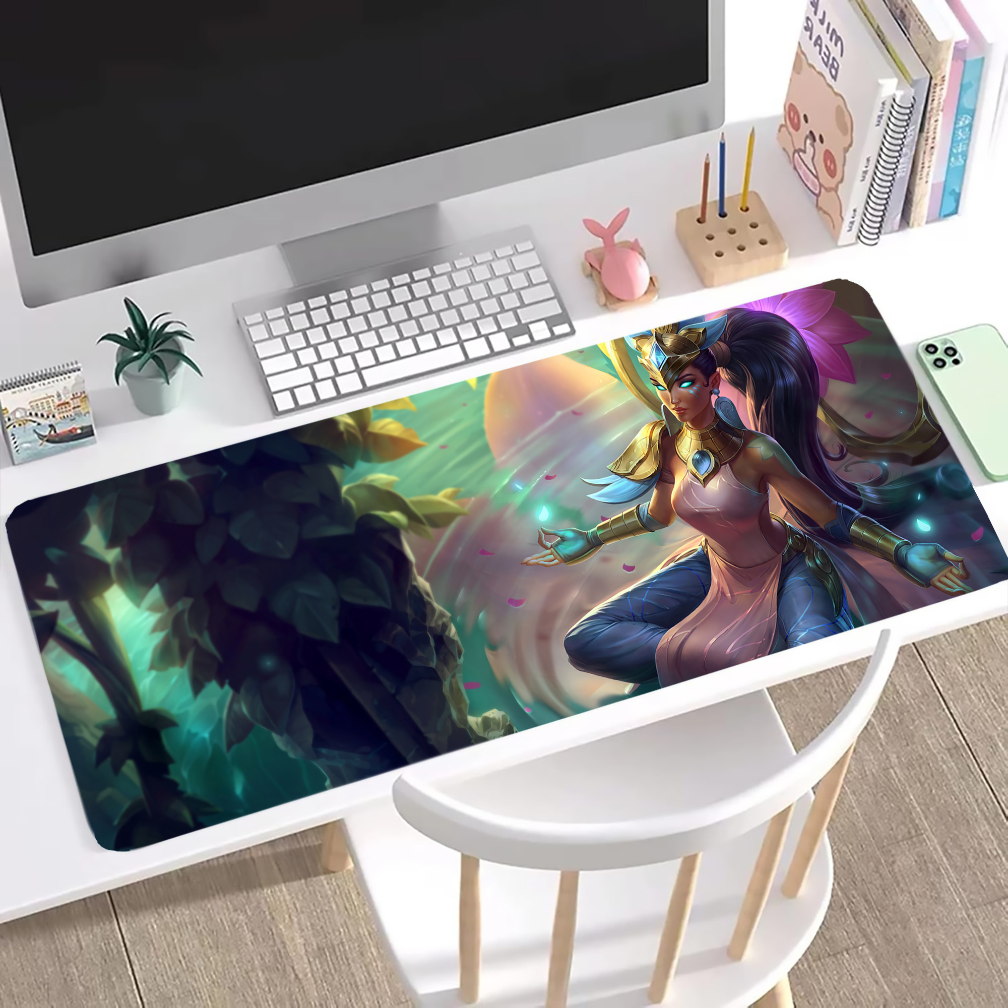 （画像用） リーグ・オブ・レジェンド League of Legends LOL ステッチ加工 大判デスクマット／滑り止めマウスパッド