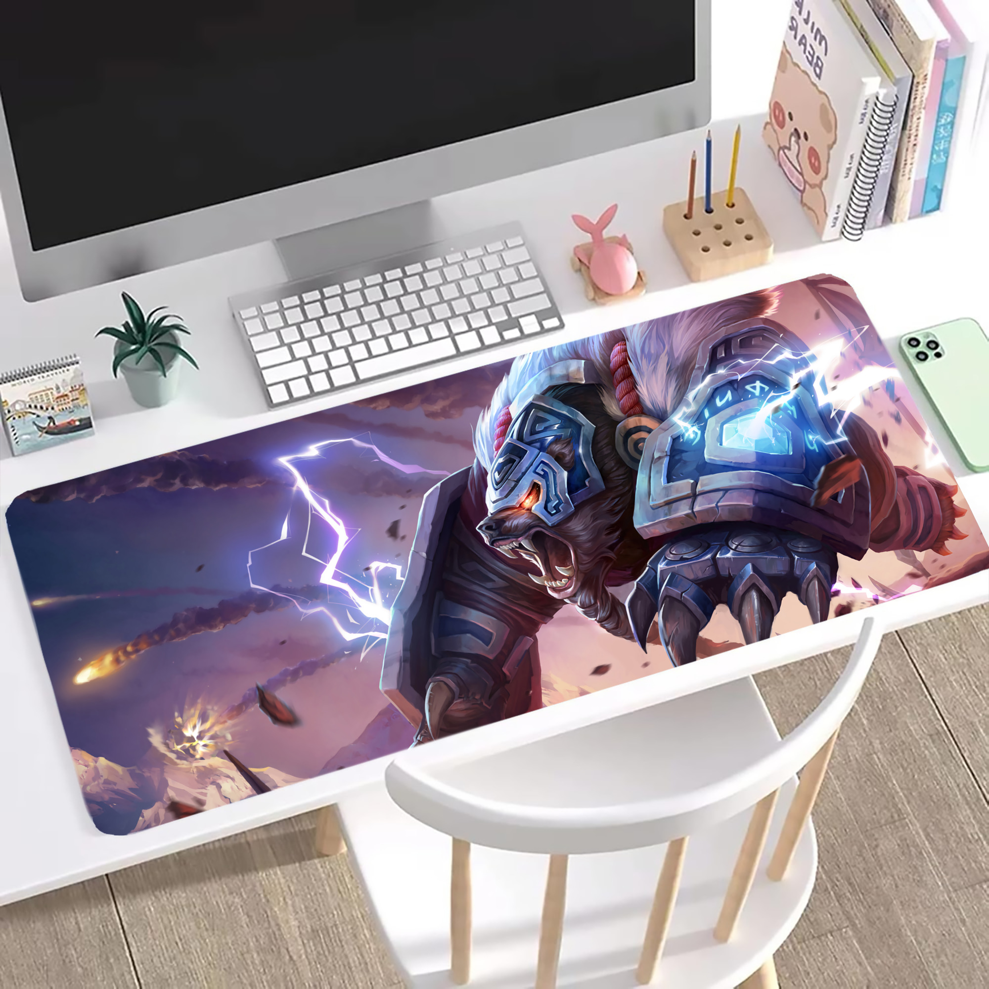 （画像用） リーグ・オブ・レジェンド League of Legends LOL ステッチ加工 大判デスクマット／滑り止めマウスパッド