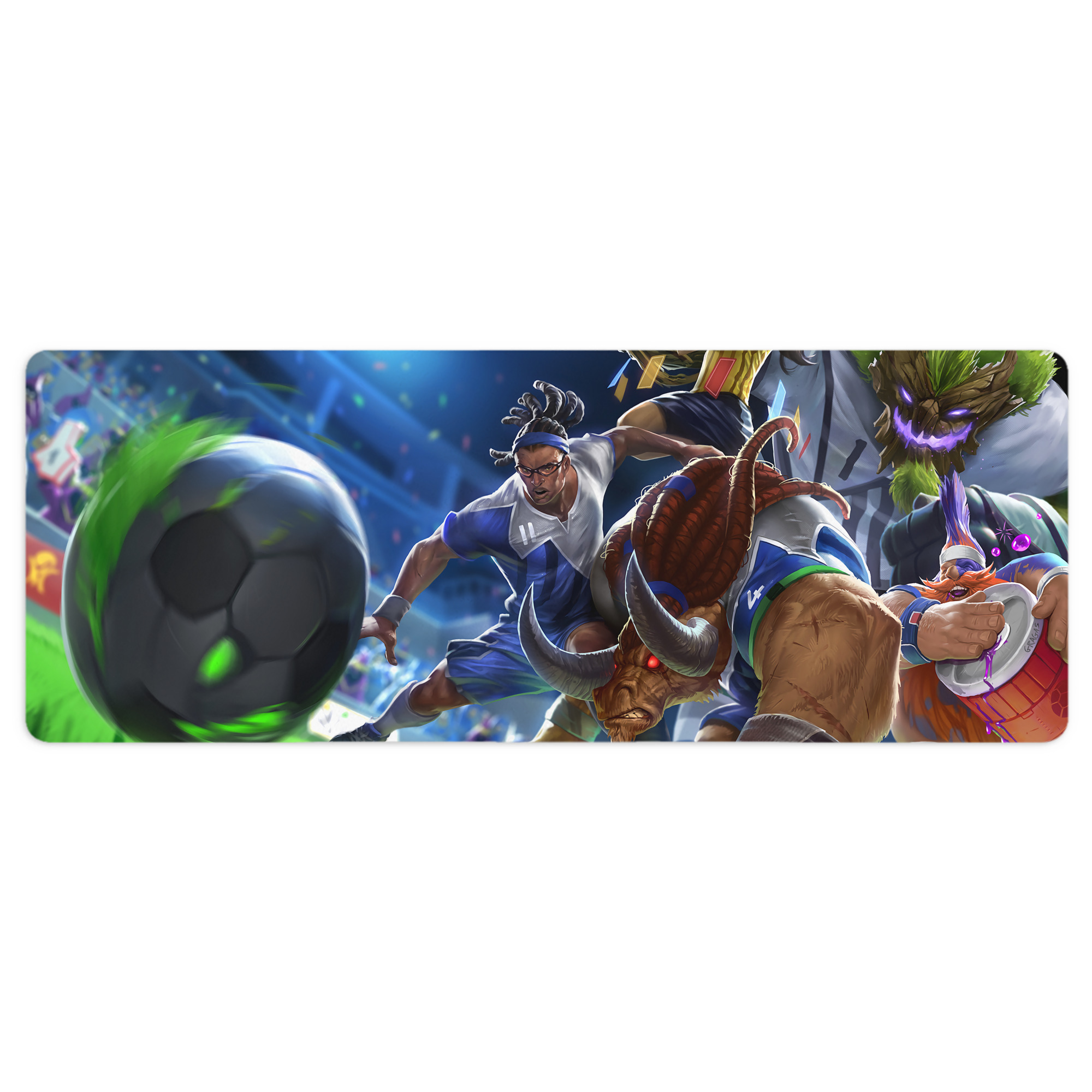 （画像用） リーグ・オブ・レジェンド League of Legends LOL ステッチ加工 大判デスクマット／滑り止めマウスパッド