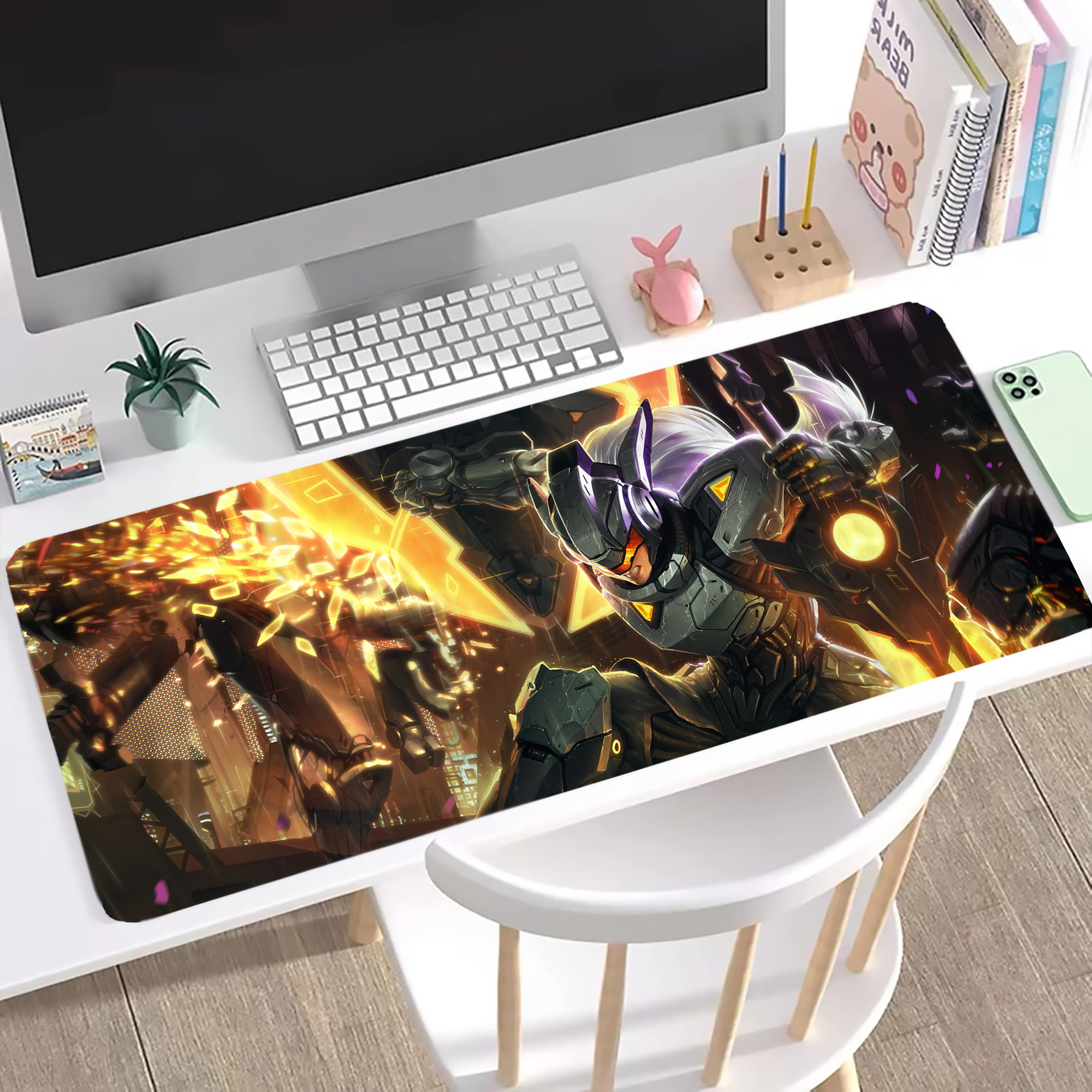 （画像用） リーグ・オブ・レジェンド League of Legends LOL ステッチ加工 大判デスクマット／滑り止めマウスパッド