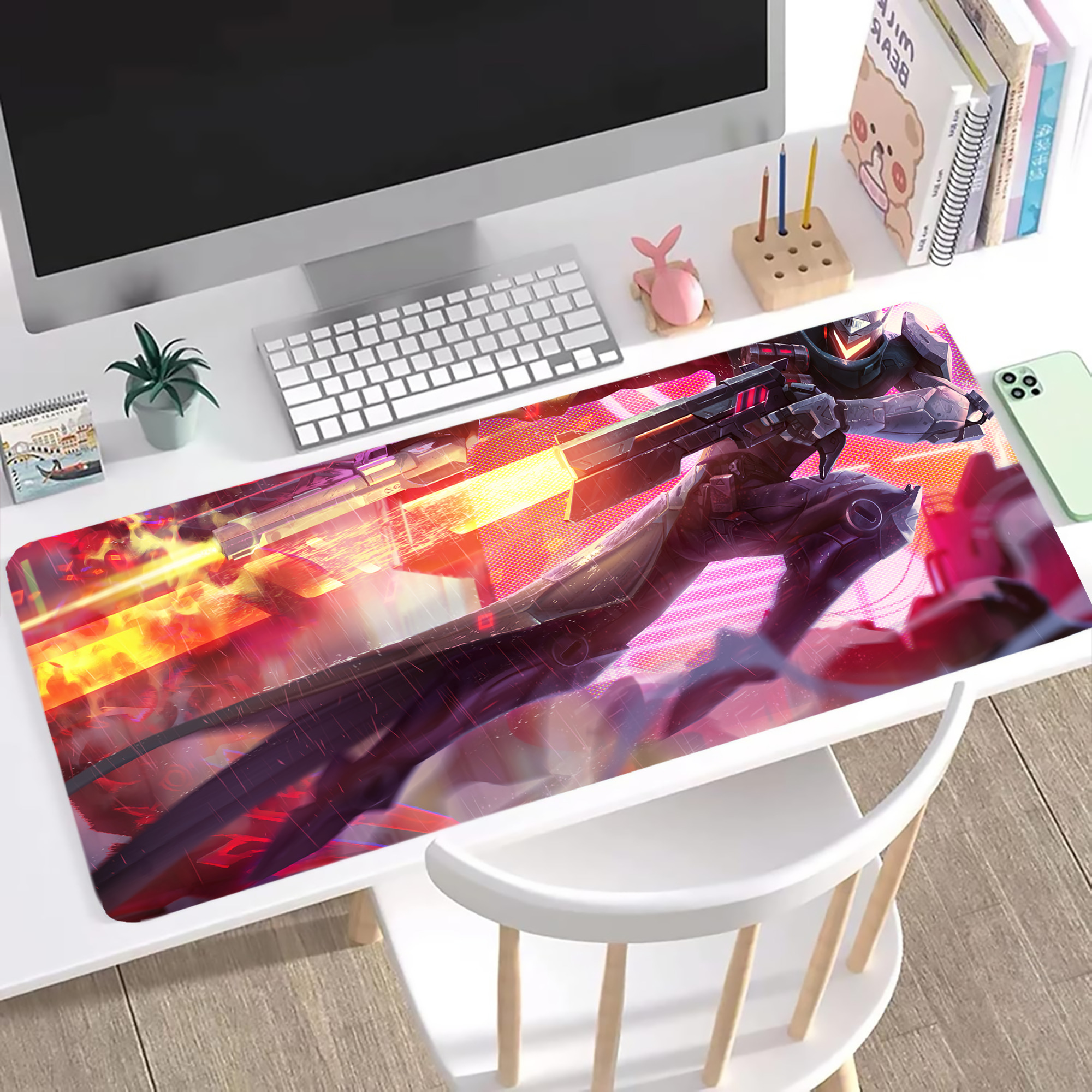 （画像用） リーグ・オブ・レジェンド League of Legends LOL ステッチ加工 大判デスクマット／滑り止めマウスパッド