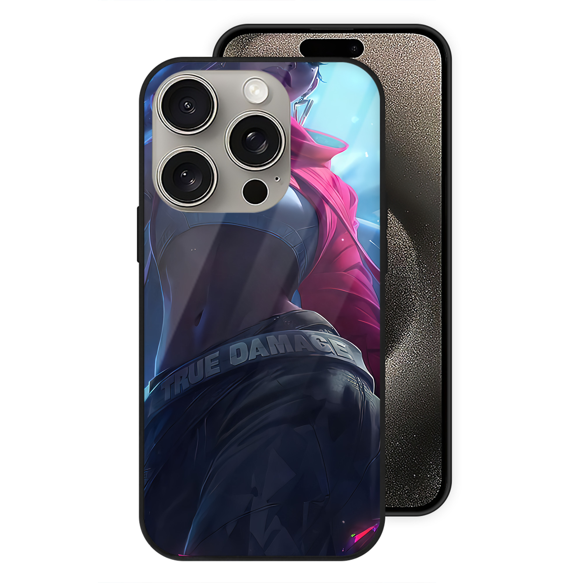 リーグ・オブ・レジェンド League of Legends LOL 【iPhone15Pro対応】スマホケース 耐衝撃＆黄変防止 背面ガラス