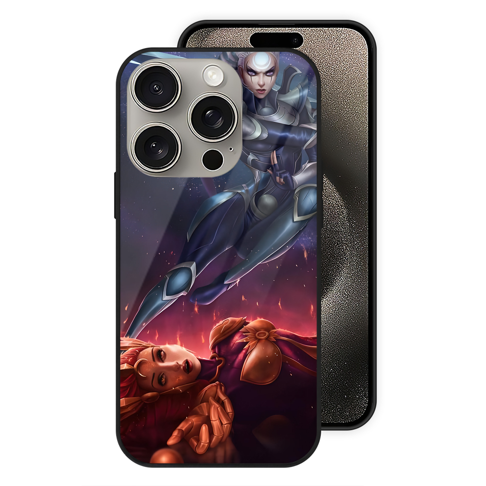 リーグ・オブ・レジェンド League of Legends LOL 【iPhone15Pro対応】スマホケース 耐衝撃＆黄変防止 背面ガラス