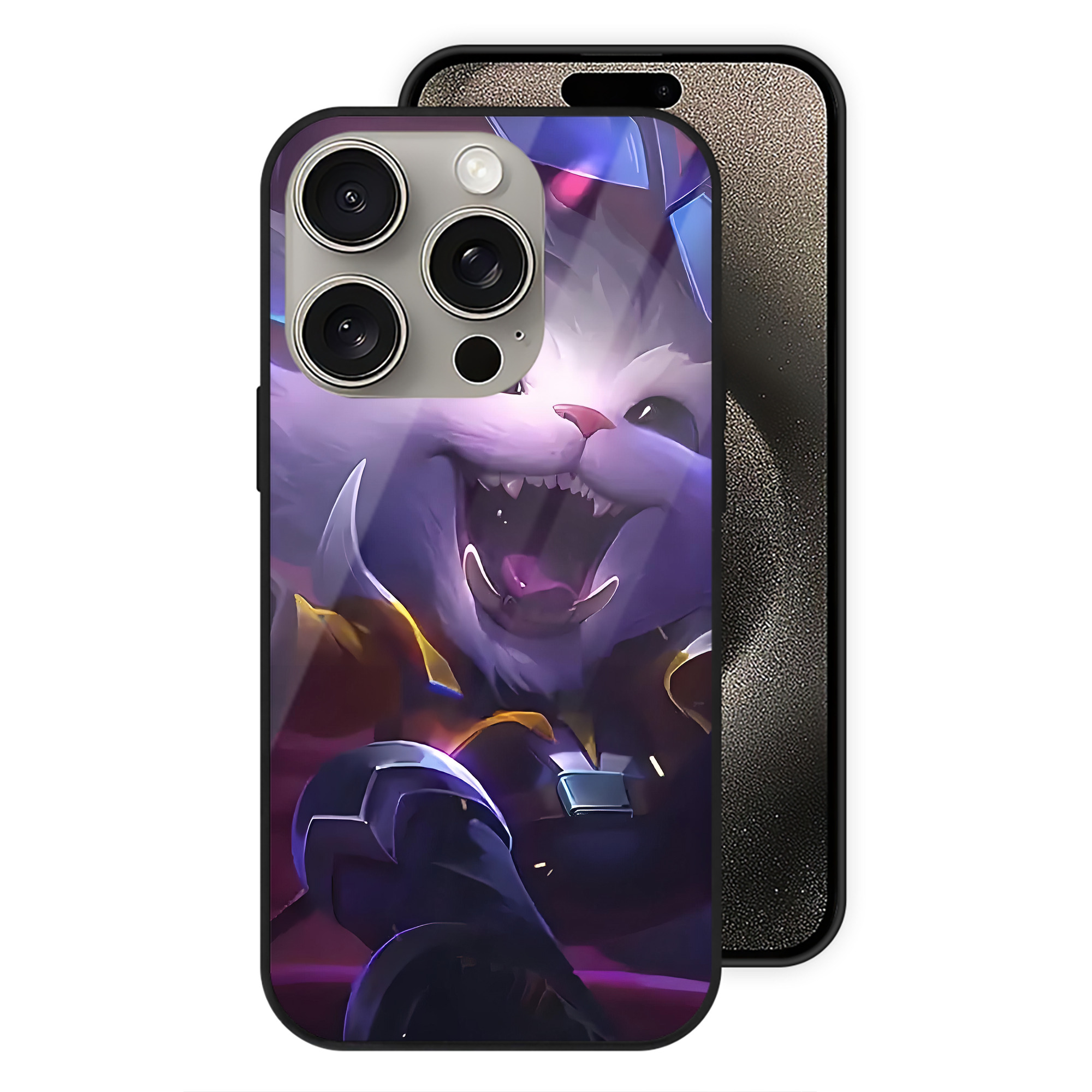 リーグ・オブ・レジェンド League of Legends LOL 【iPhone15Pro対応】スマホケース 耐衝撃＆黄変防止 背面ガラス