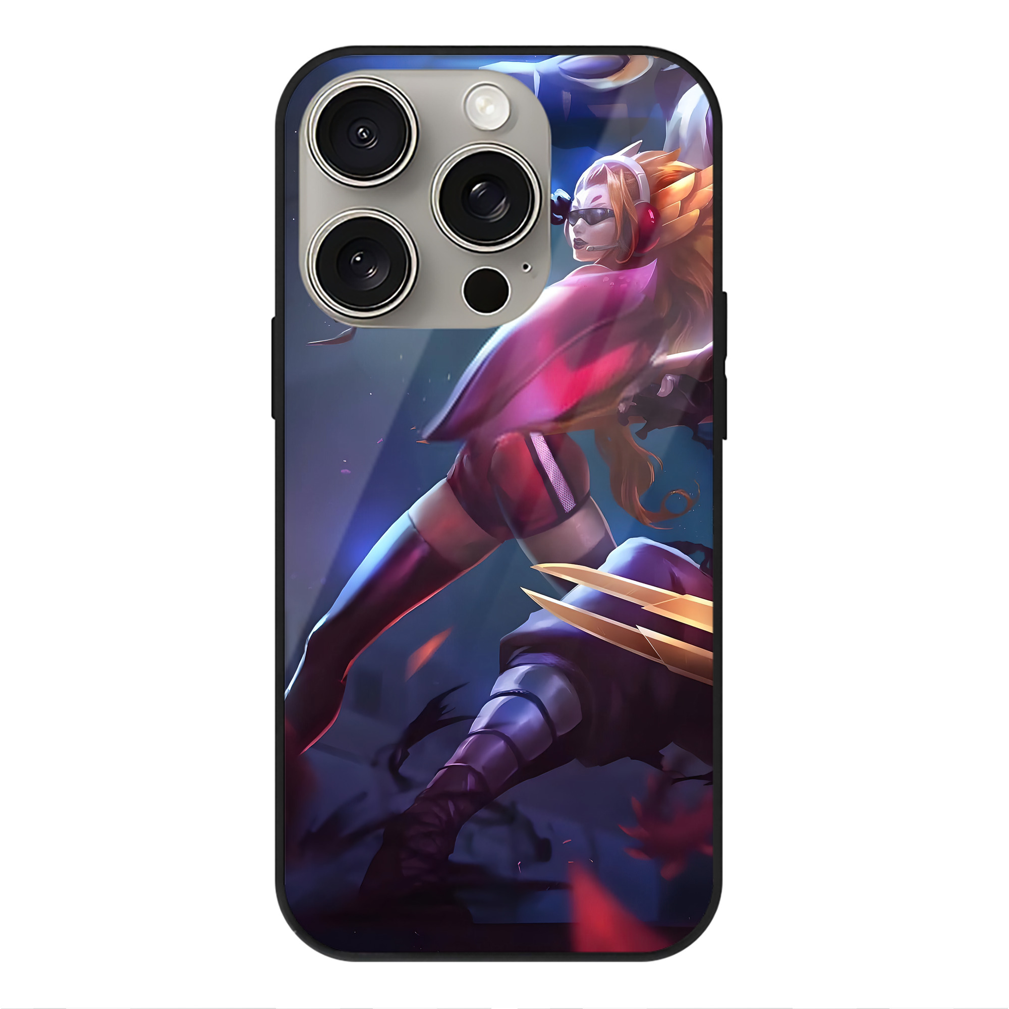 リーグ・オブ・レジェンド League of Legends LOL 【iPhone15Pro対応】スマホケース 耐衝撃＆黄変防止 背面ガラス