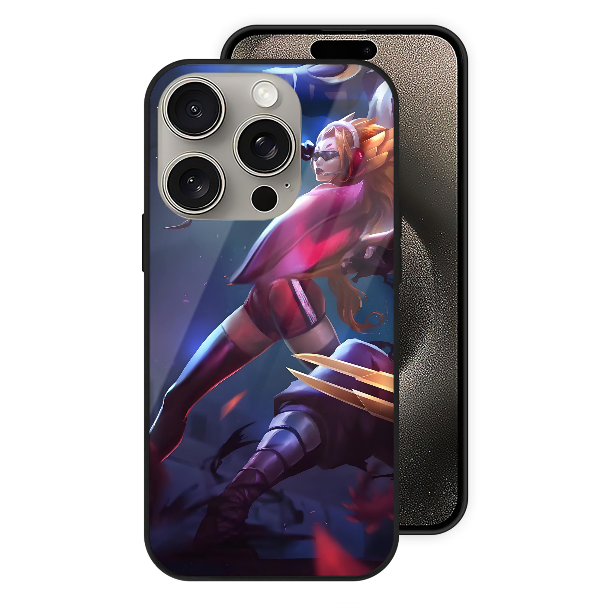 リーグ・オブ・レジェンド League of Legends LOL 【iPhone15Pro対応】スマホケース 耐衝撃＆黄変防止 背面ガラス