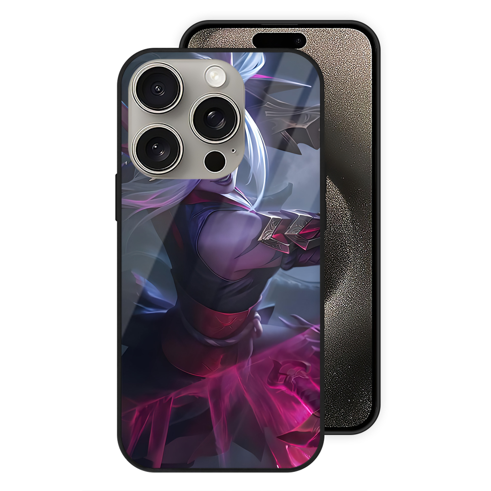 リーグ・オブ・レジェンド League of Legends LOL 【iPhone15Pro対応】スマホケース 耐衝撃＆黄変防止 背面ガラス